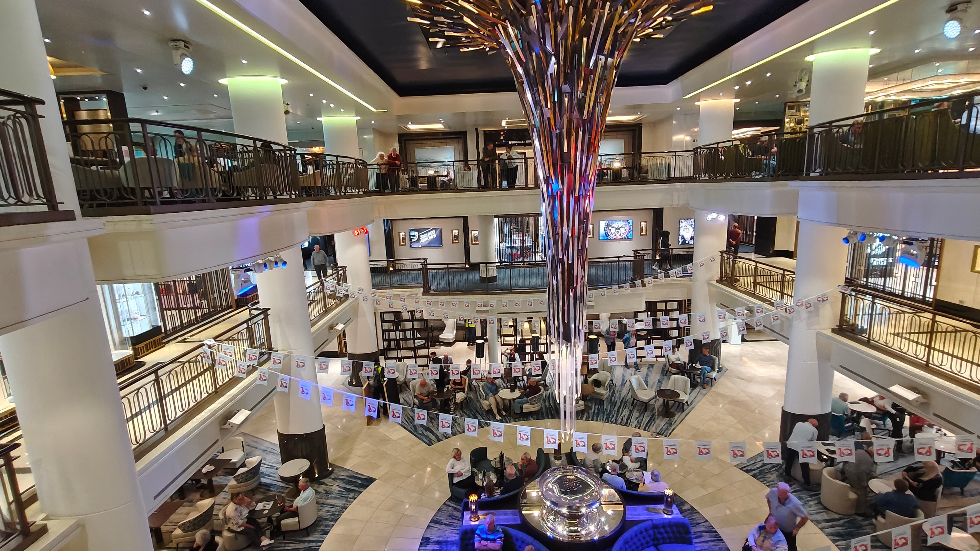 The Britannia atrium shined in red, white and blue