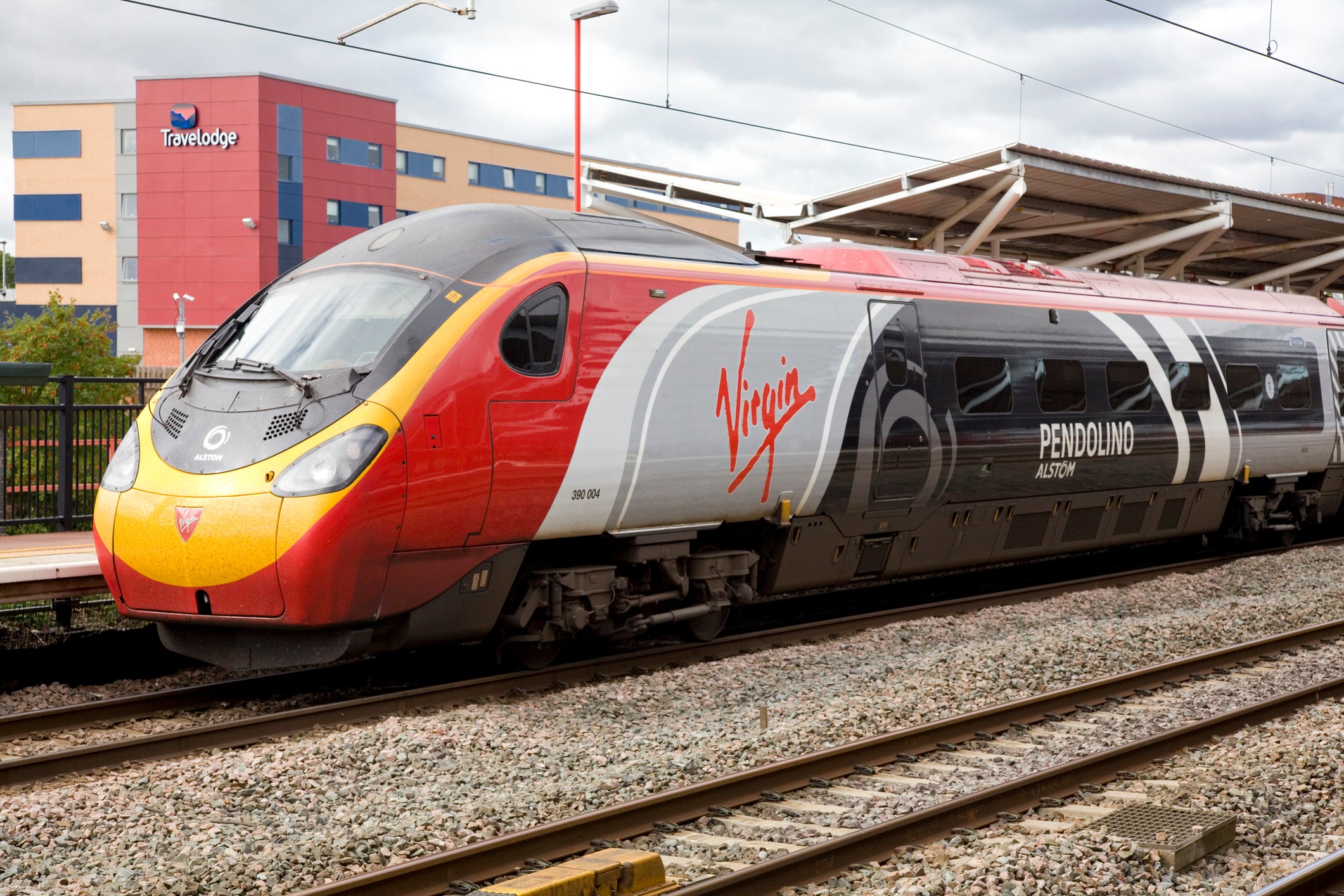 A Virgin train on the west coast mainline in 2012