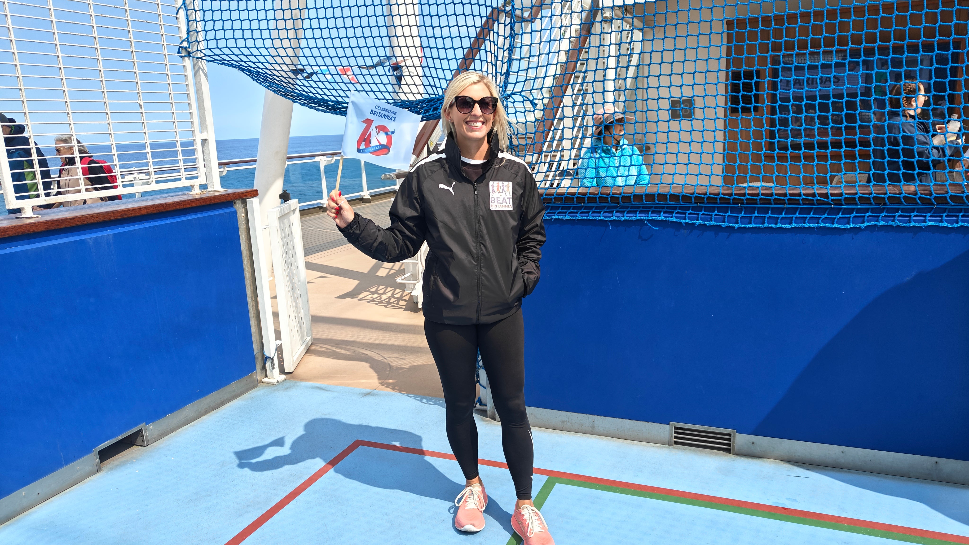 Sam Cox, head of hotel operations for Carnival UK was part of the Beat Britannia challenge and led the on board Trek the Deck charity challenge