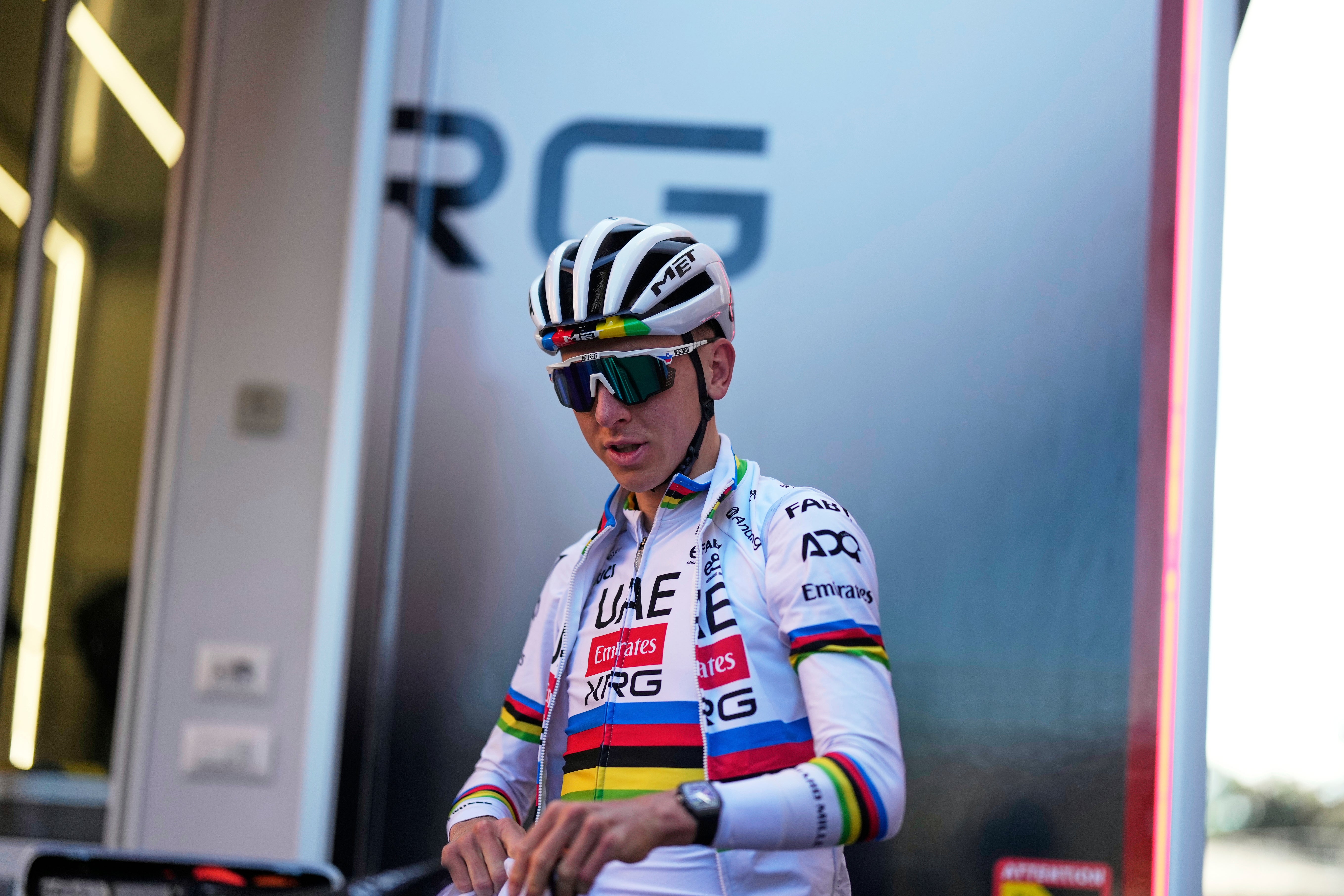 Tadej Pogacar leaves camp to train two days before the start of the Tour de France