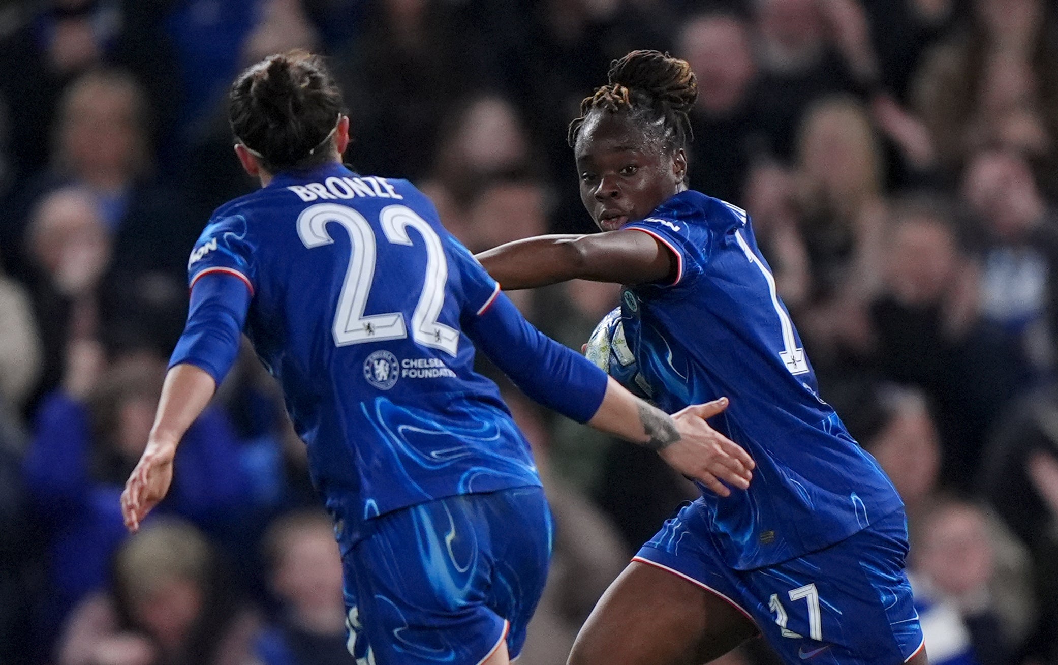 Bronze and Baltimore are Chelsea team-mates (Bradley Collyer/PA)