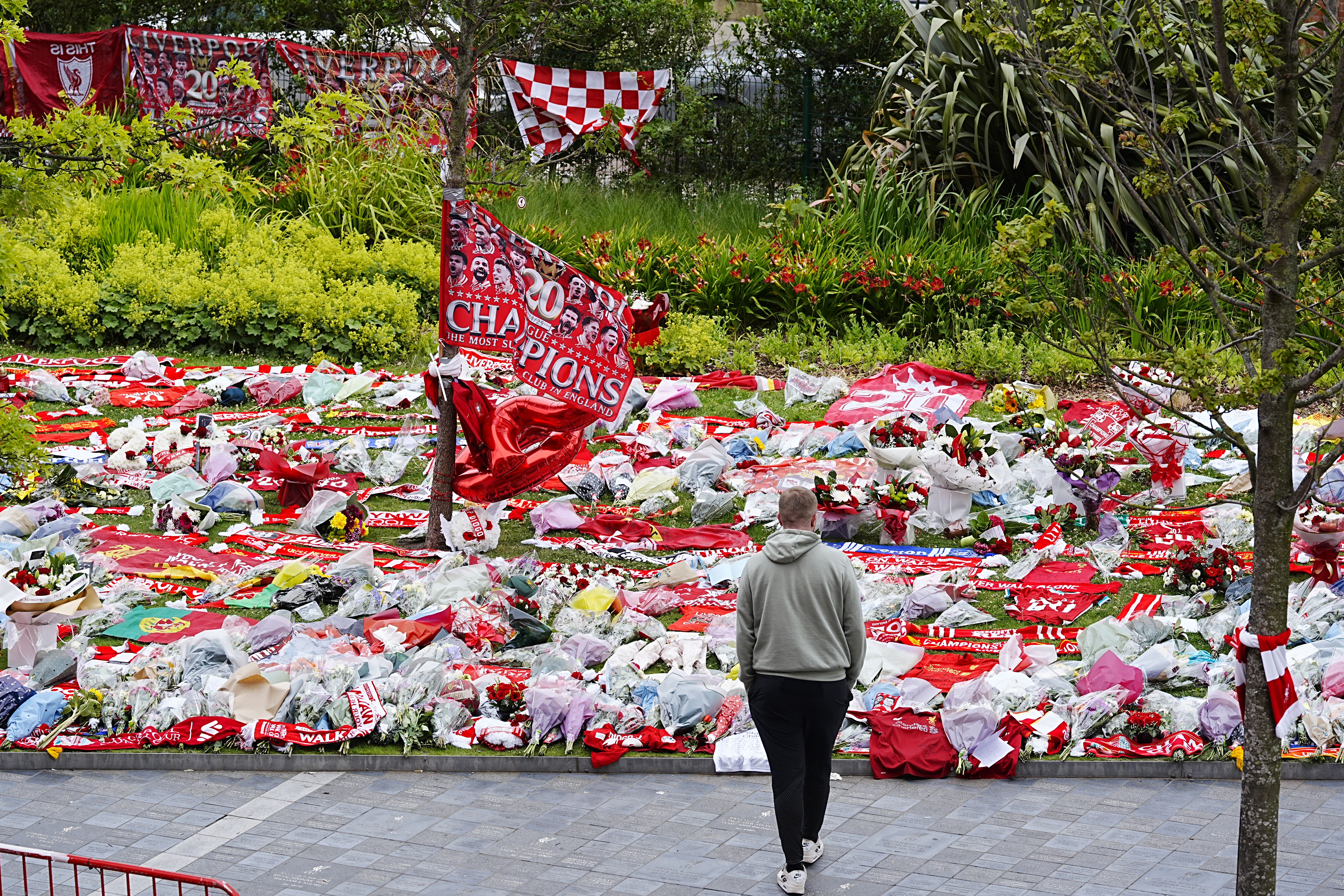 Tributes continue to flood in for Liverpool footballer Diogo Jota (Peter Byrne/PA)