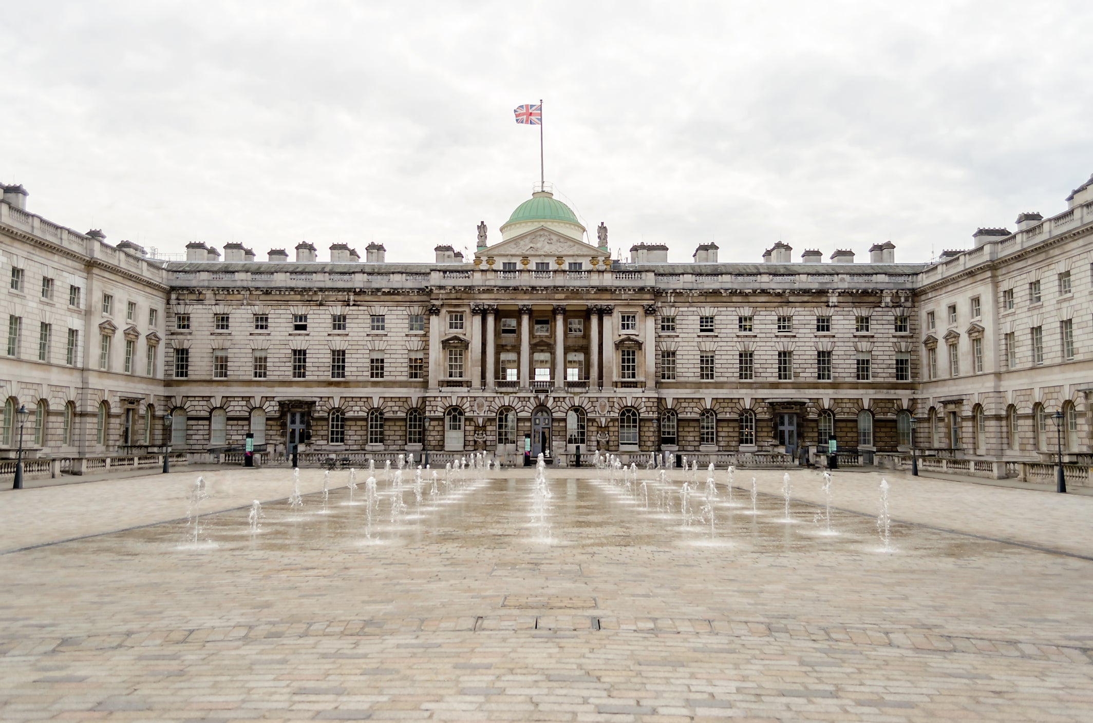 Somerset House is home to cafés and art galleries, and an ice rink in winter