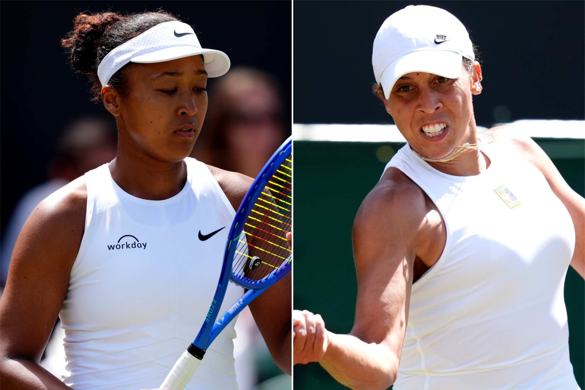 Naomi Osaka, left, and Madison Keys were high-profile casualties from the Wimbledon women’s draw (PA)