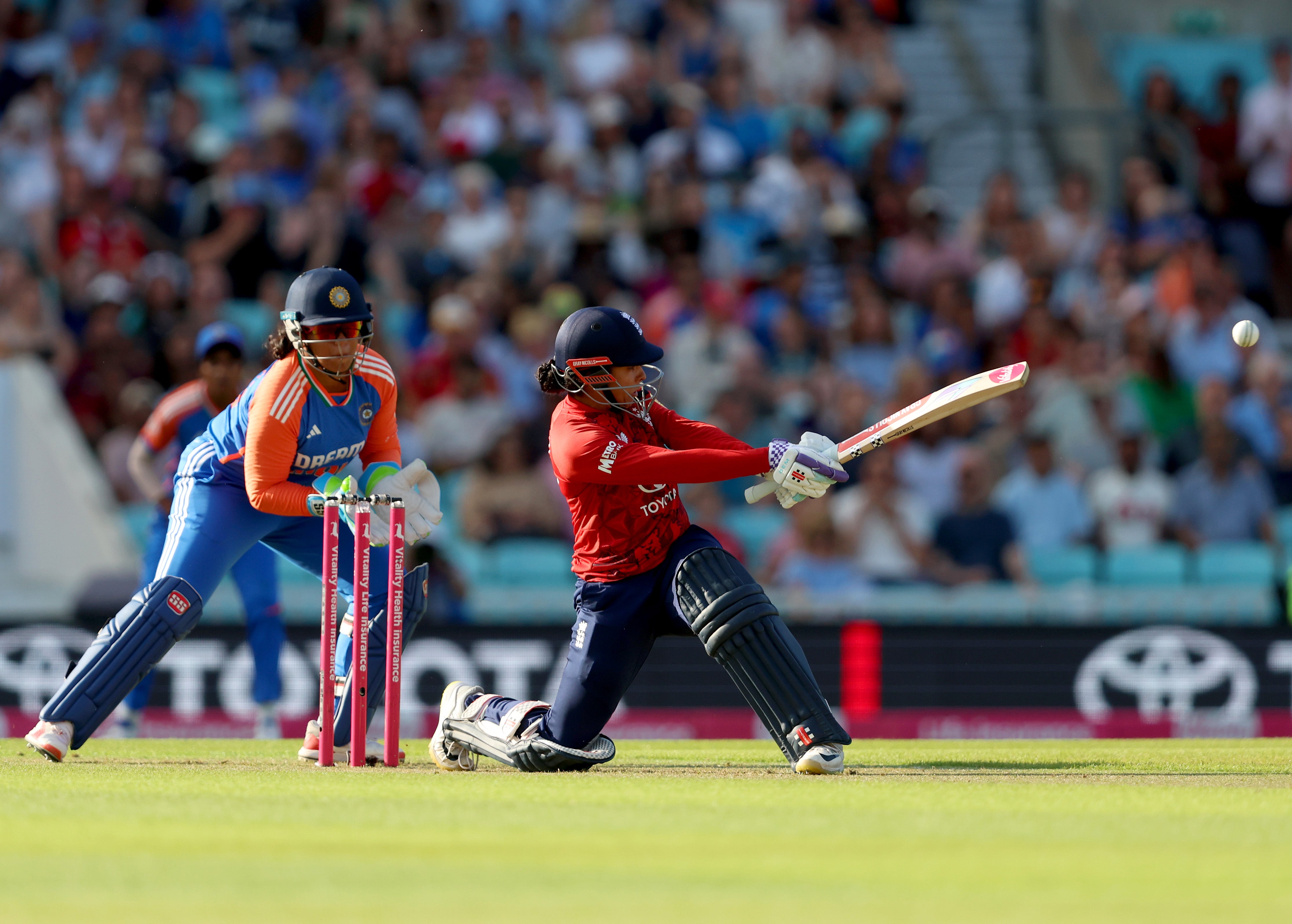 Sophia Dunkley made a fine half-century at her home ground