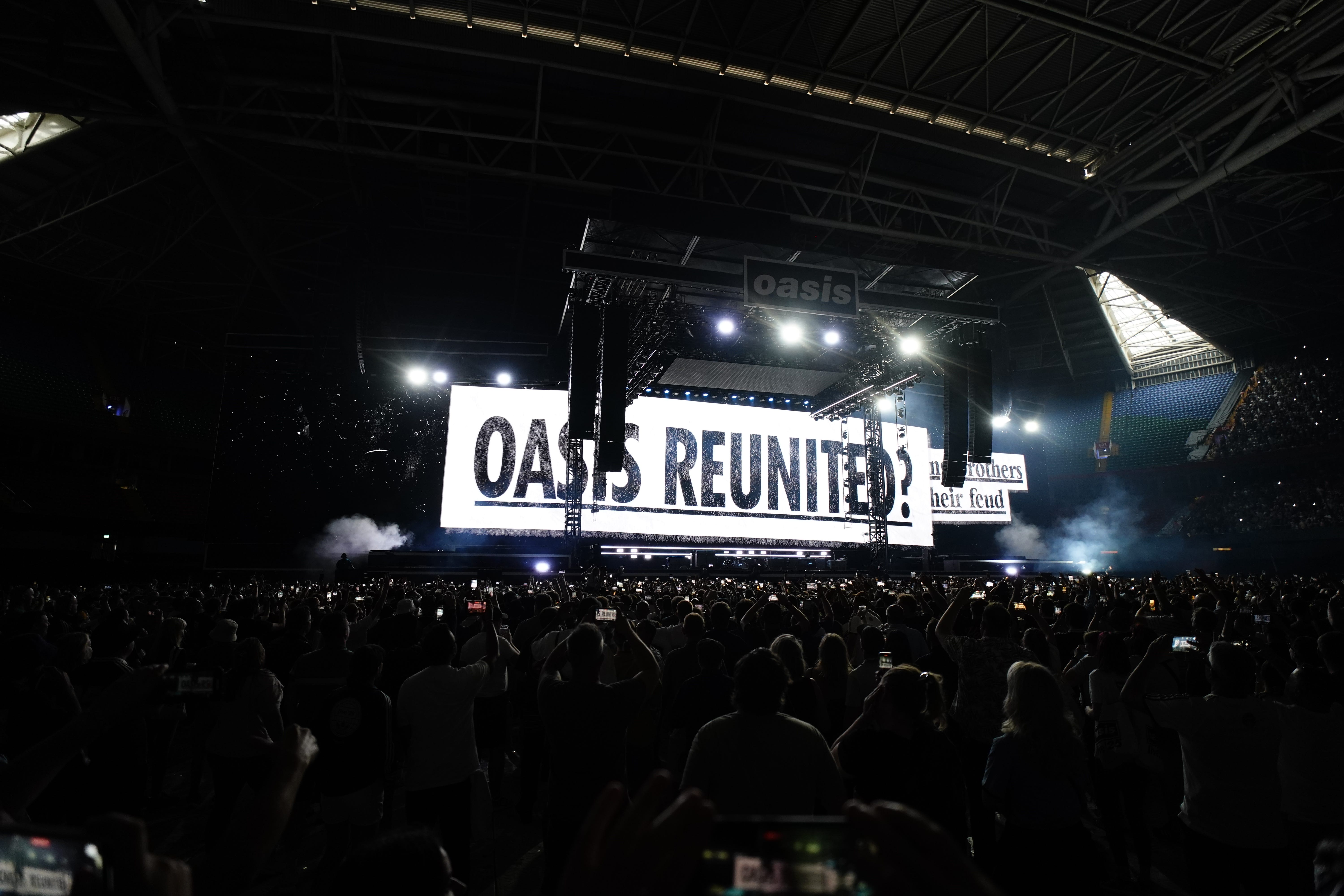 Liam and Noel Gallagher kickstarted Oasis’ long-awaited reunion tour (Jordan Pettitt/PA)