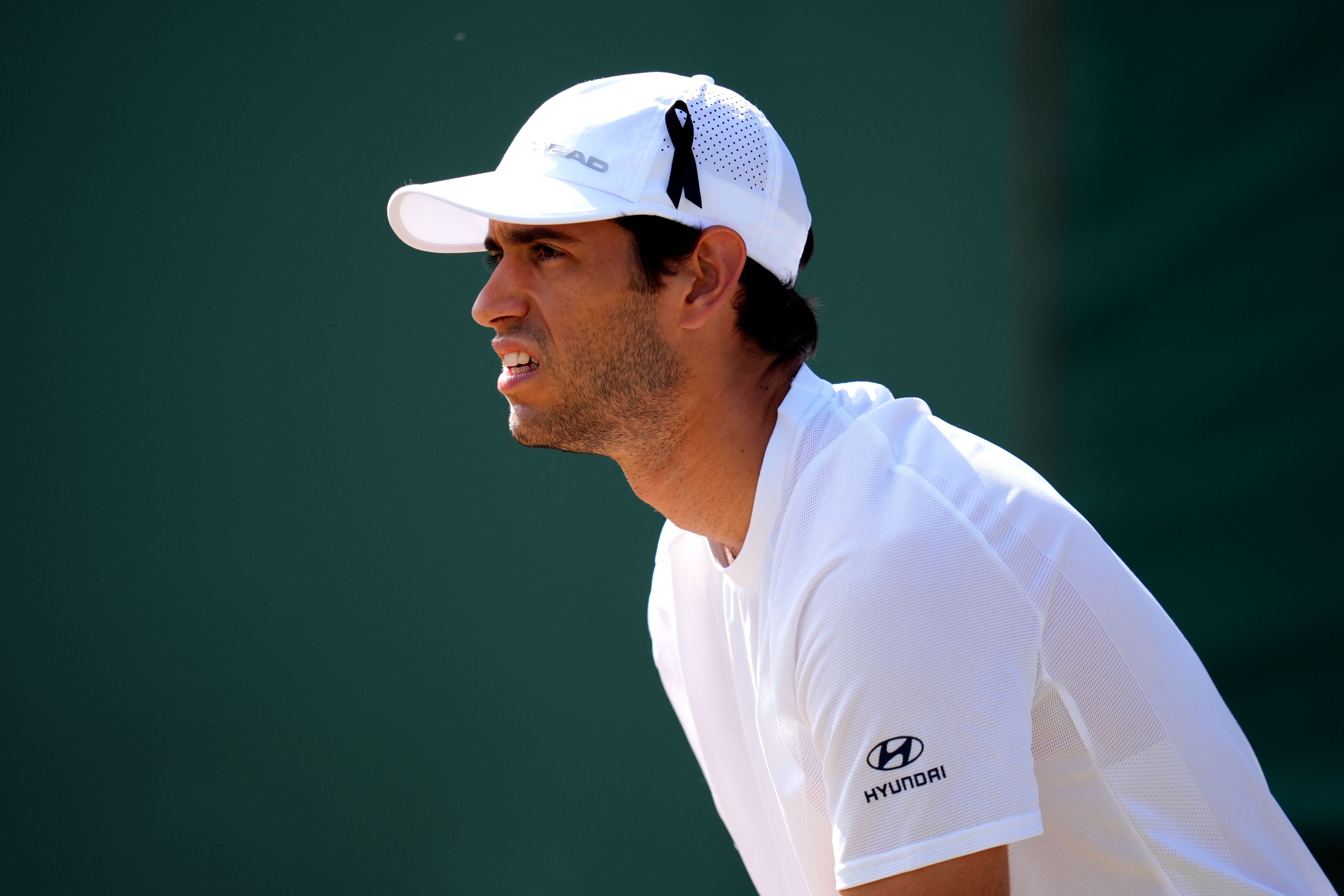 Nuno Borges wearing a black ribbon (John Walton/PA)