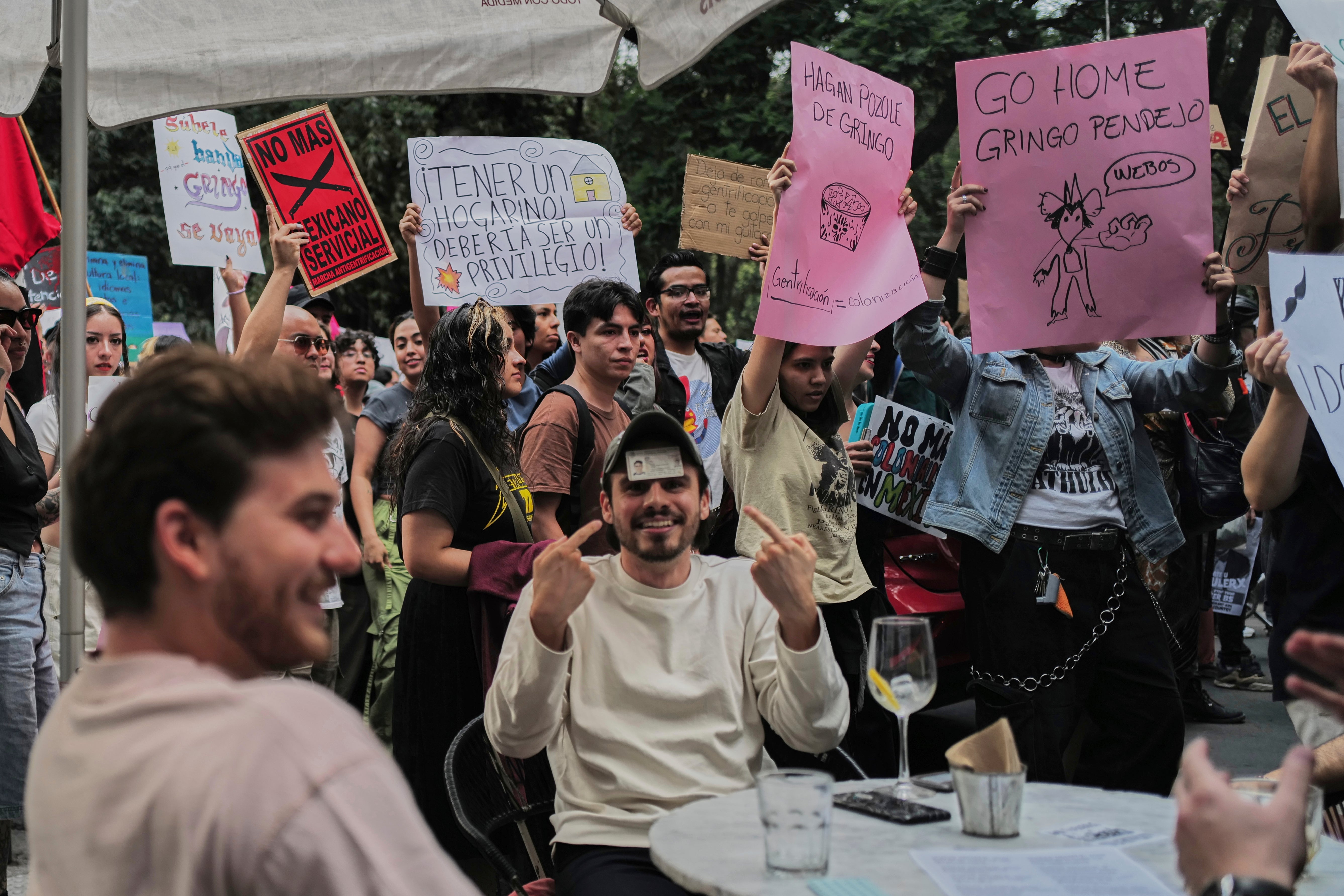 A peaceful protest in the city turned sour on Friday