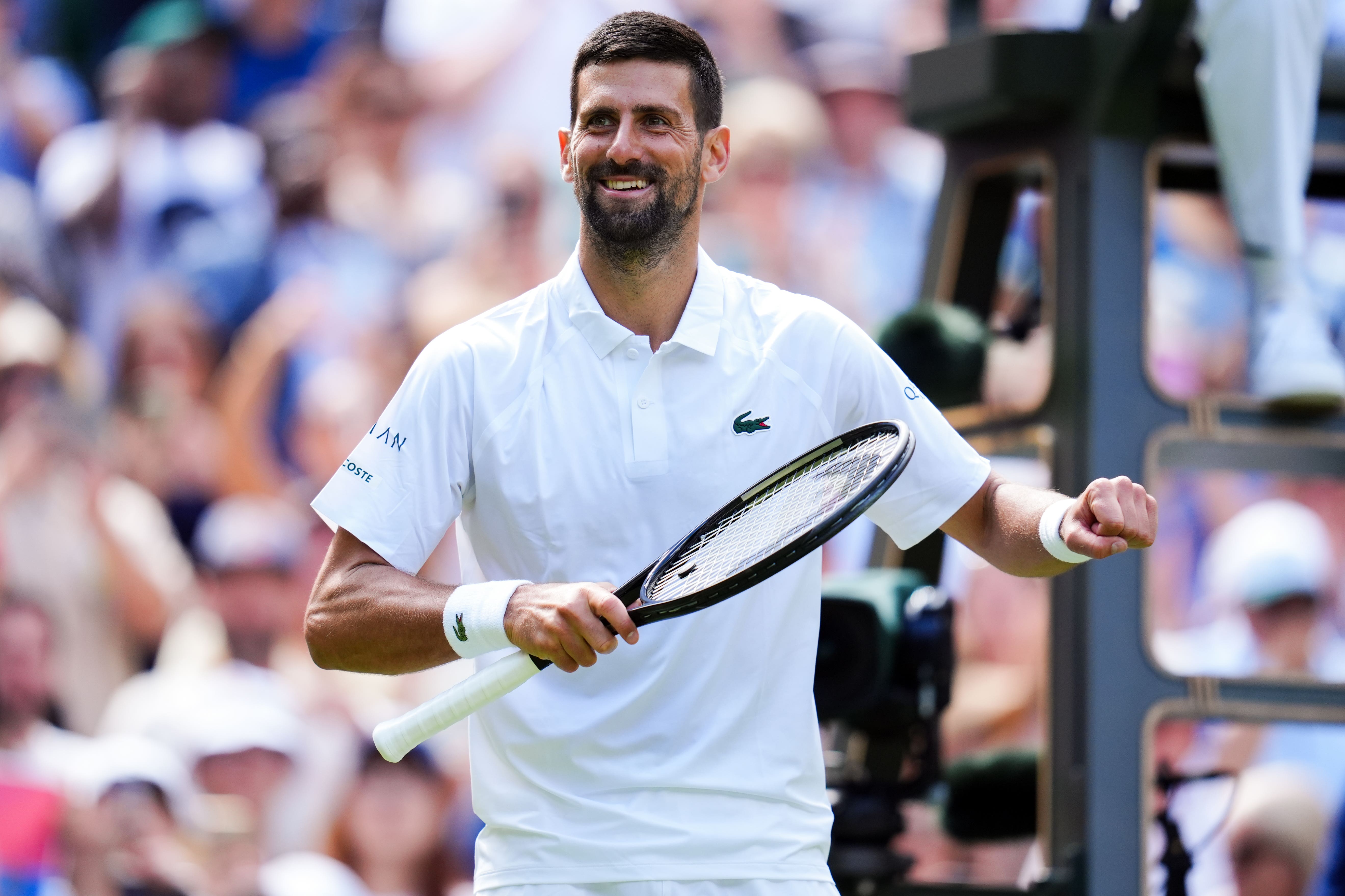 Novak Djokovic is closing in on a 100th Wimbledon win (John Walton/PA)