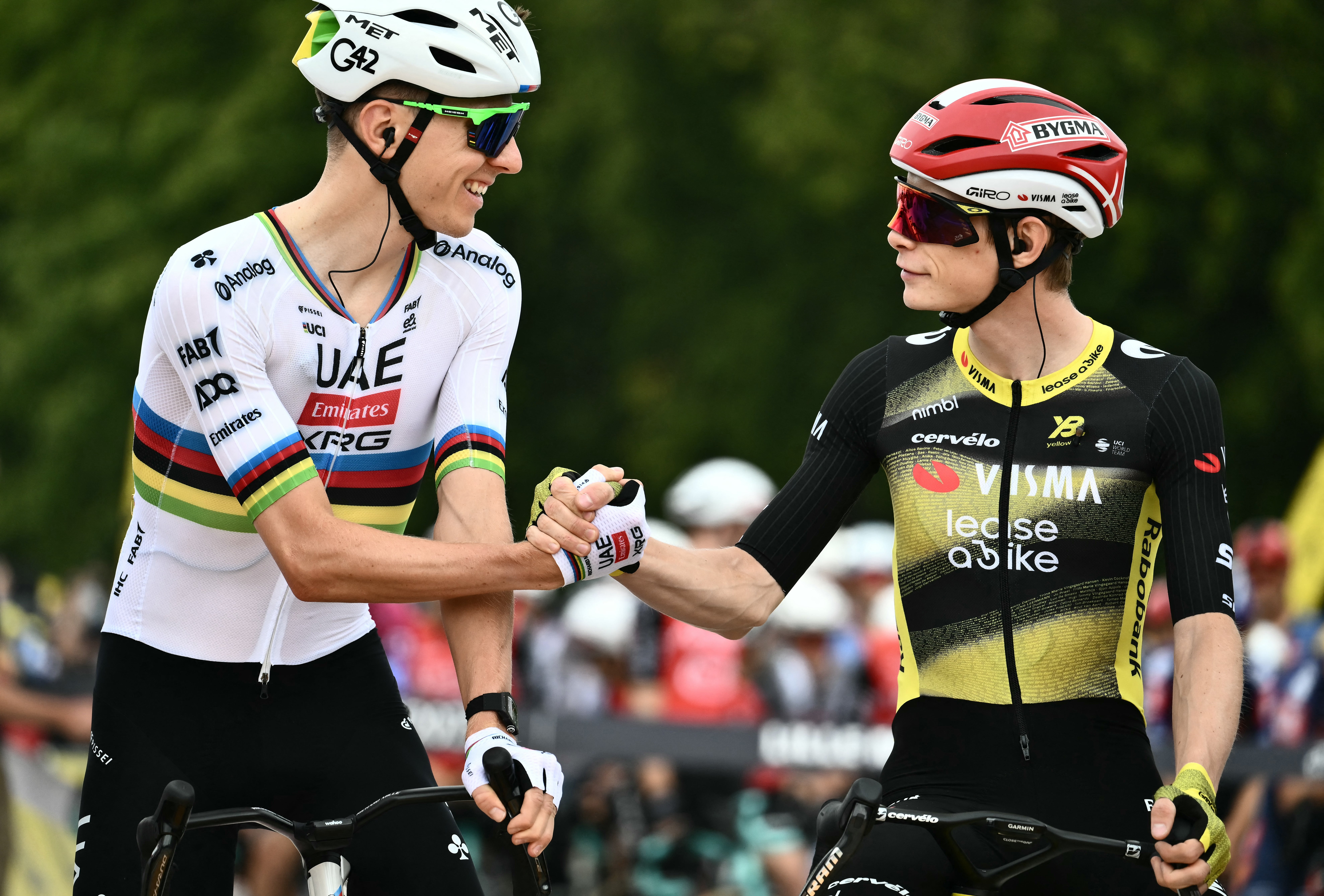<p>Pogacar, Vingegaard, and Evenepoel (not pictured) resume battle on Sunday</p>