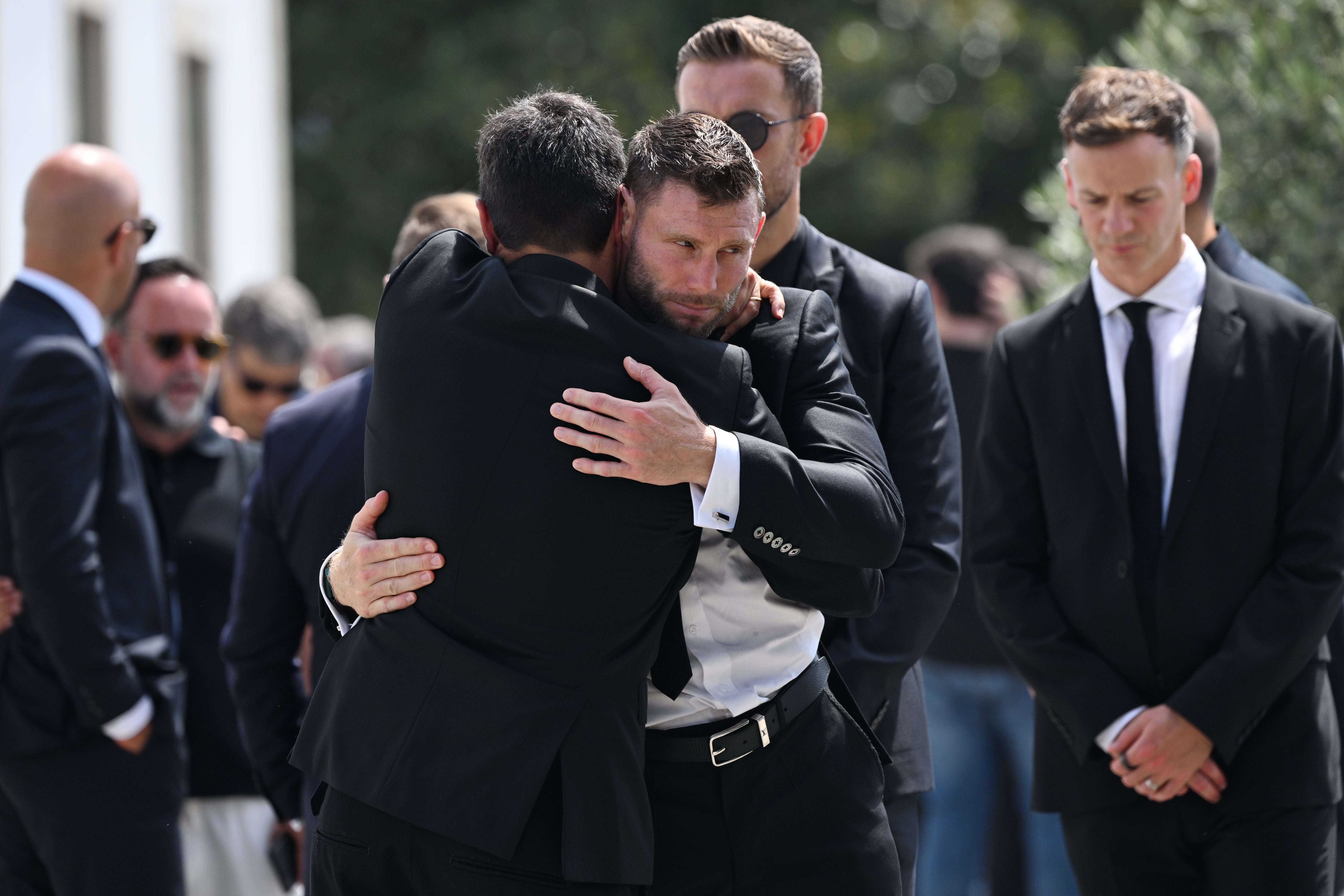 Jota’s former Liverpool teammate James Milner was visibly emotional following the funeral