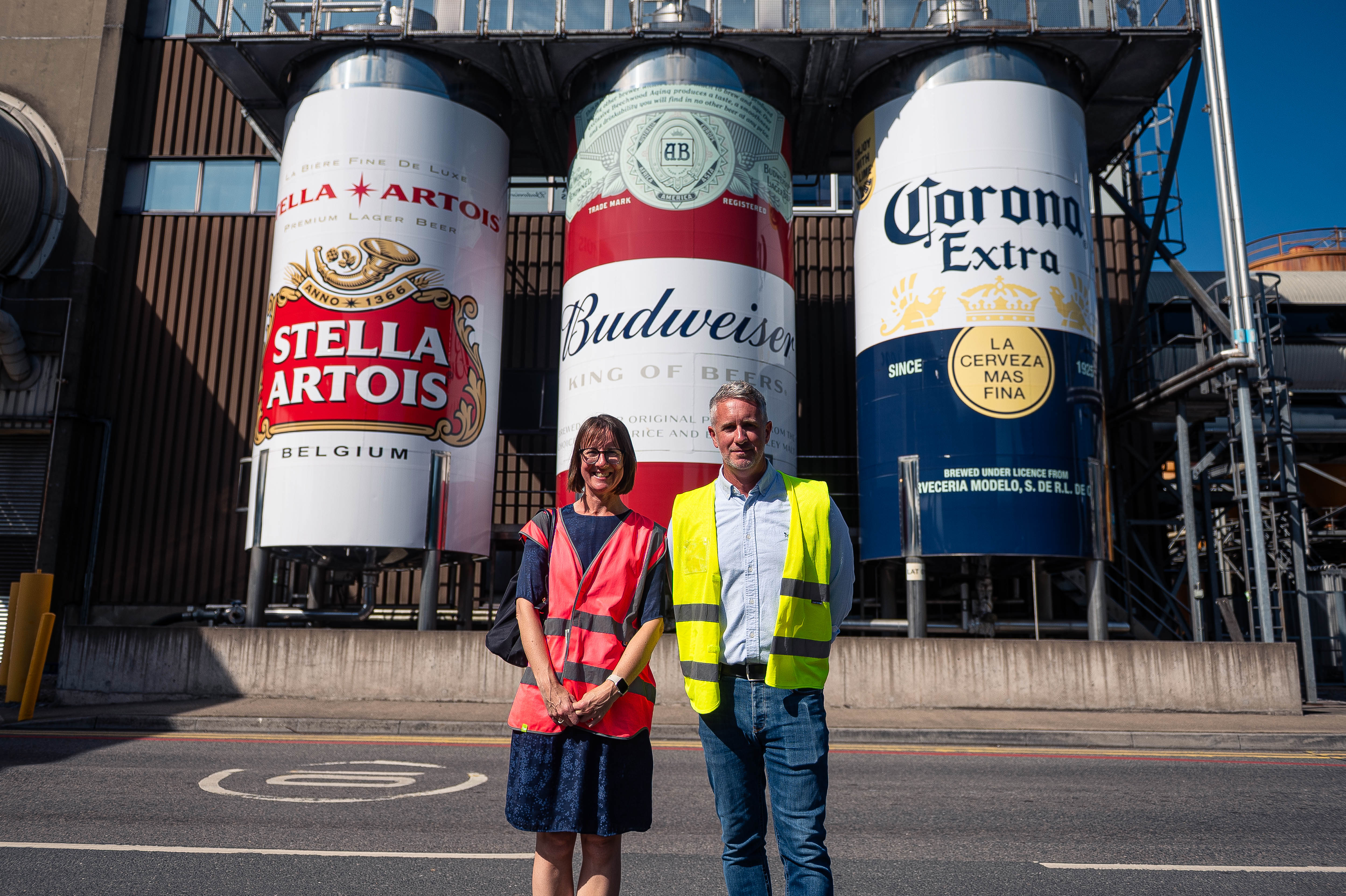 Ambassador to Belgium Anne Sherriff visiting Belgian brewing group AB InBev, Budweiser UK&I in South Wales