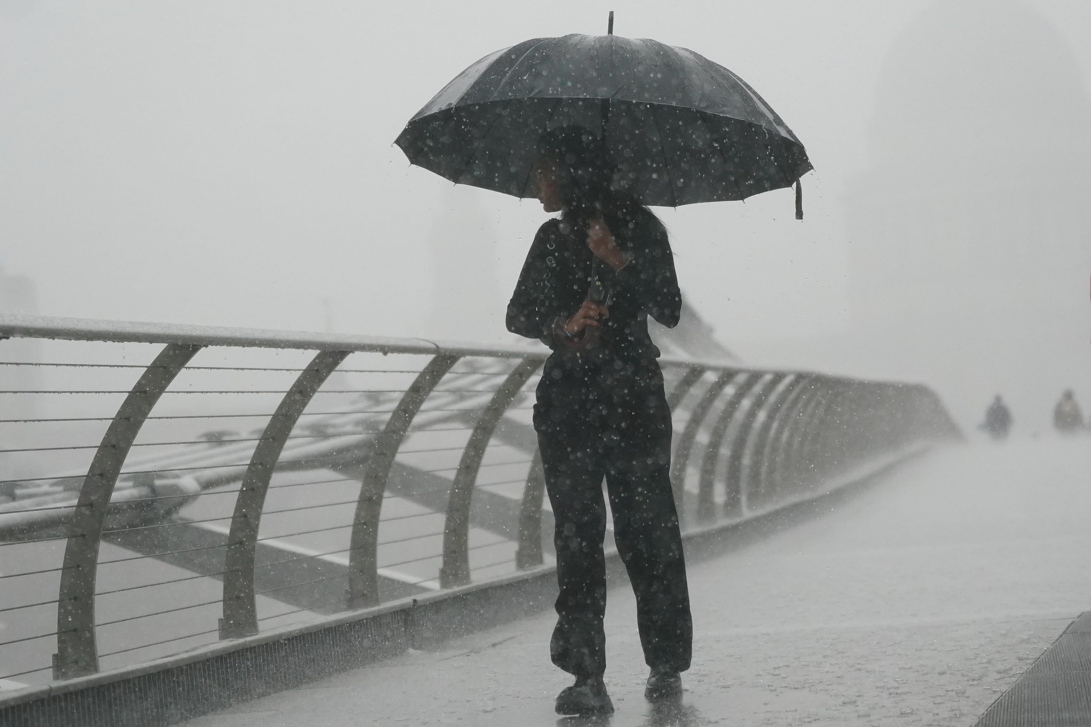 Parts of East Yorkshire, Lincolnshire and the East of England are set for heavy rain, lightning and hail on Sunday (Victoria Jones/PA)