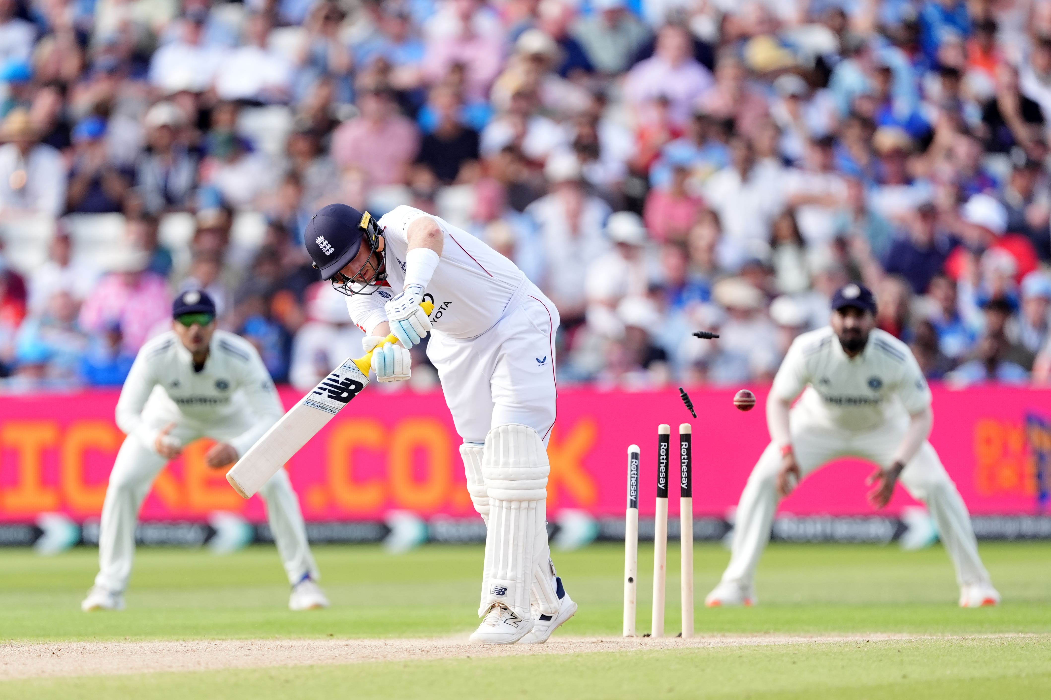 Joe Root was one of three wickets to fall on the fourth evening