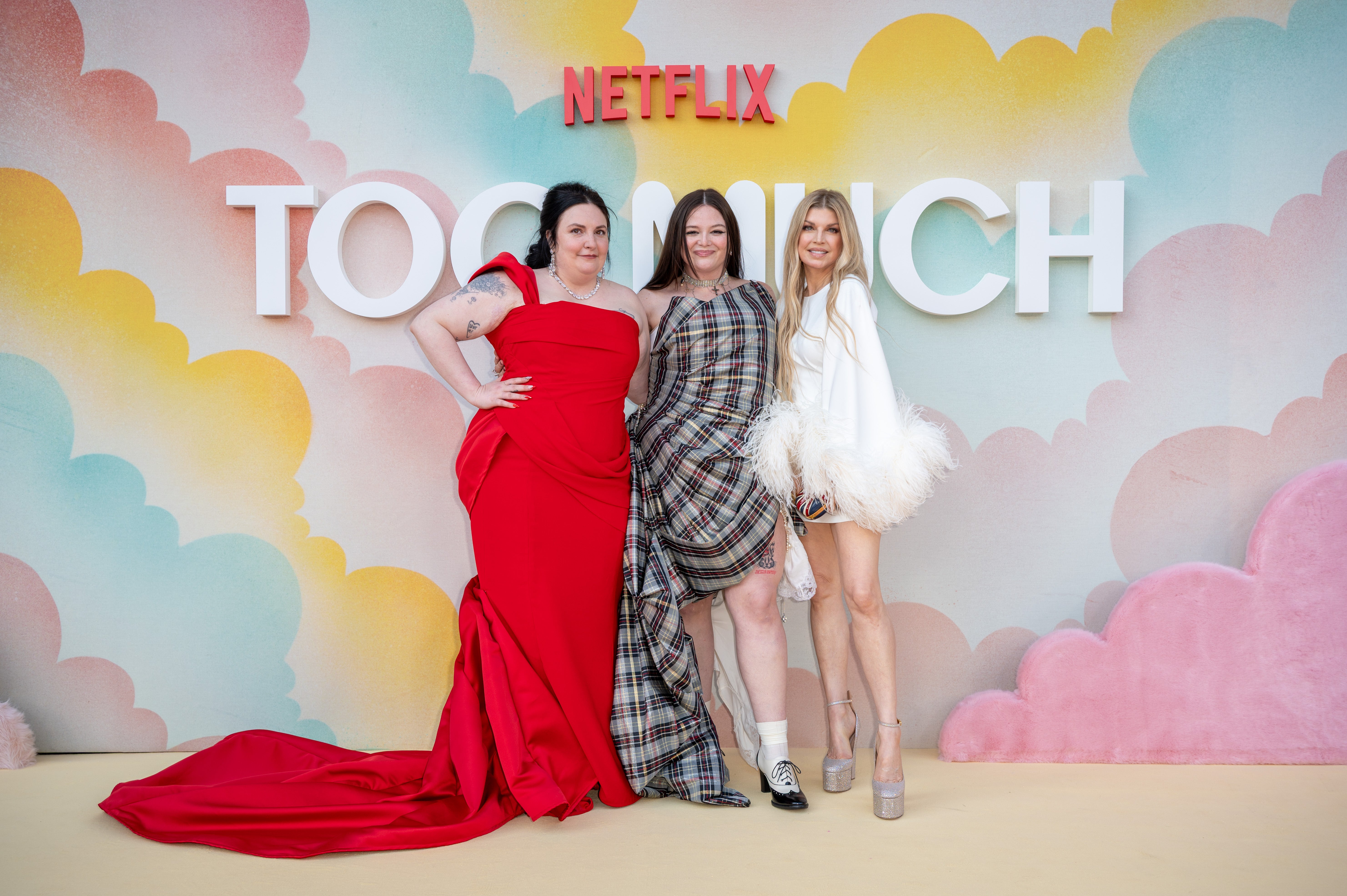 Lena Dunham, Megan Stalter and Fergie at the ‘Too Much’ premiere