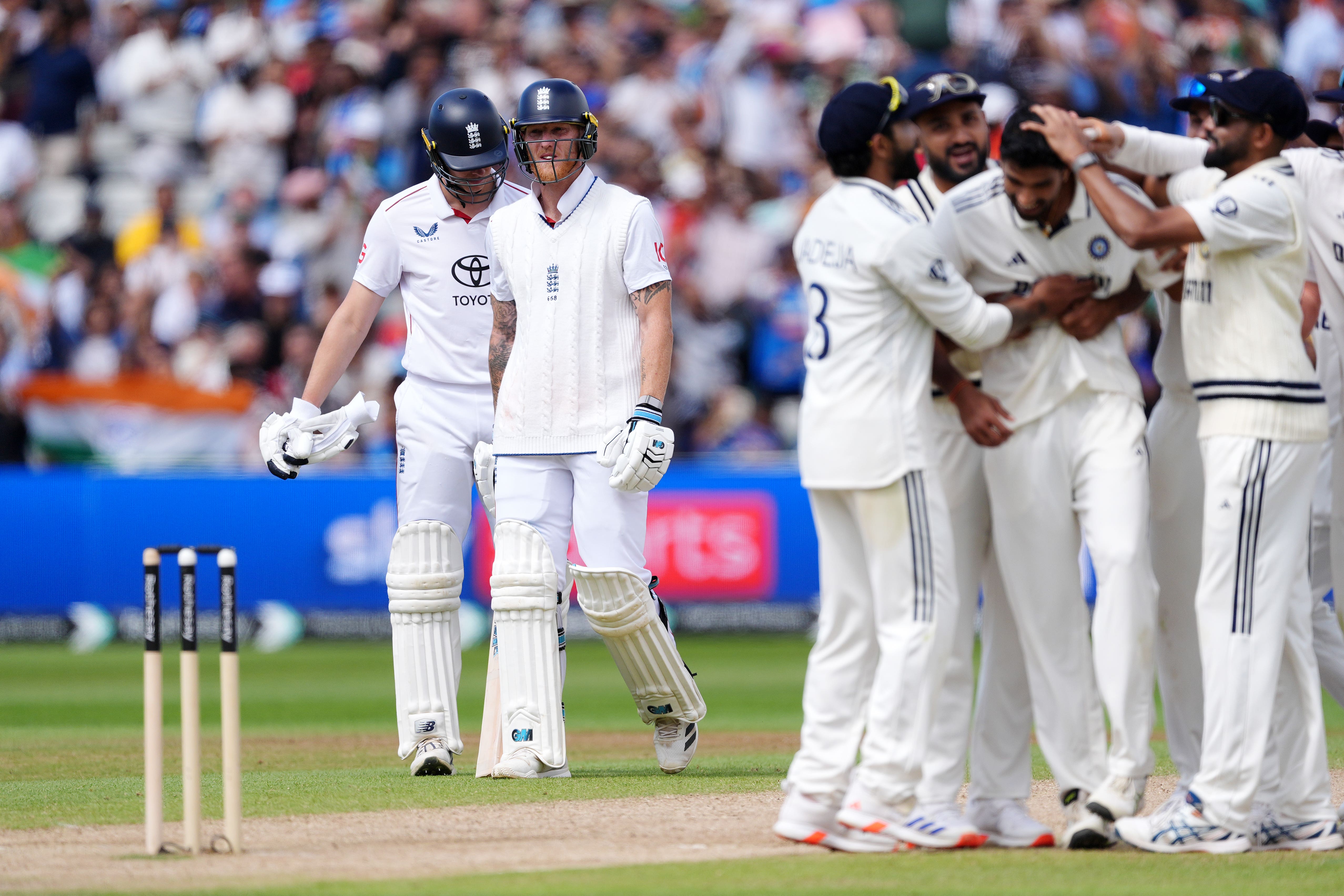 Ben Stokes was dismissed on the stroke of lunch (Martin Rickett/PA)