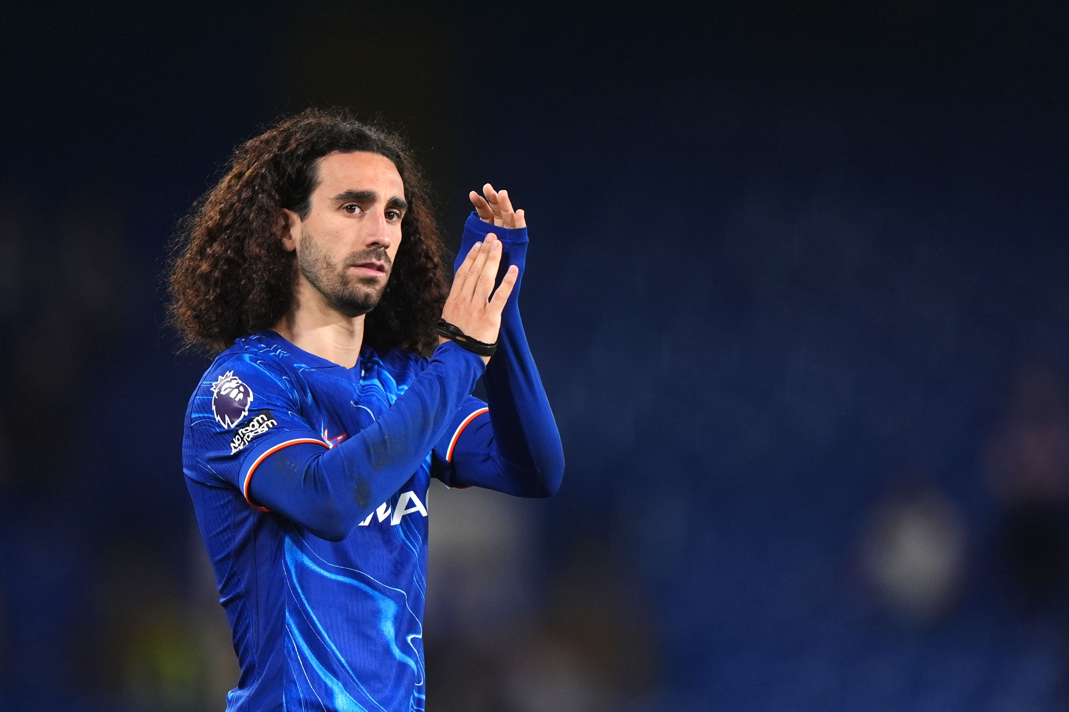 Chelsea’s Marc Cucurella is looking forward to a reunion with Thiago Silva (Bradley Collyer/PA)