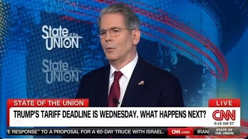 Treasury Secretary Scott Bessent said he wouldn't 'give away the playbook' but gave no indication that Trump's tariff pause would be extended on Sunday. But, Trump announced plans to do just that on Monday.