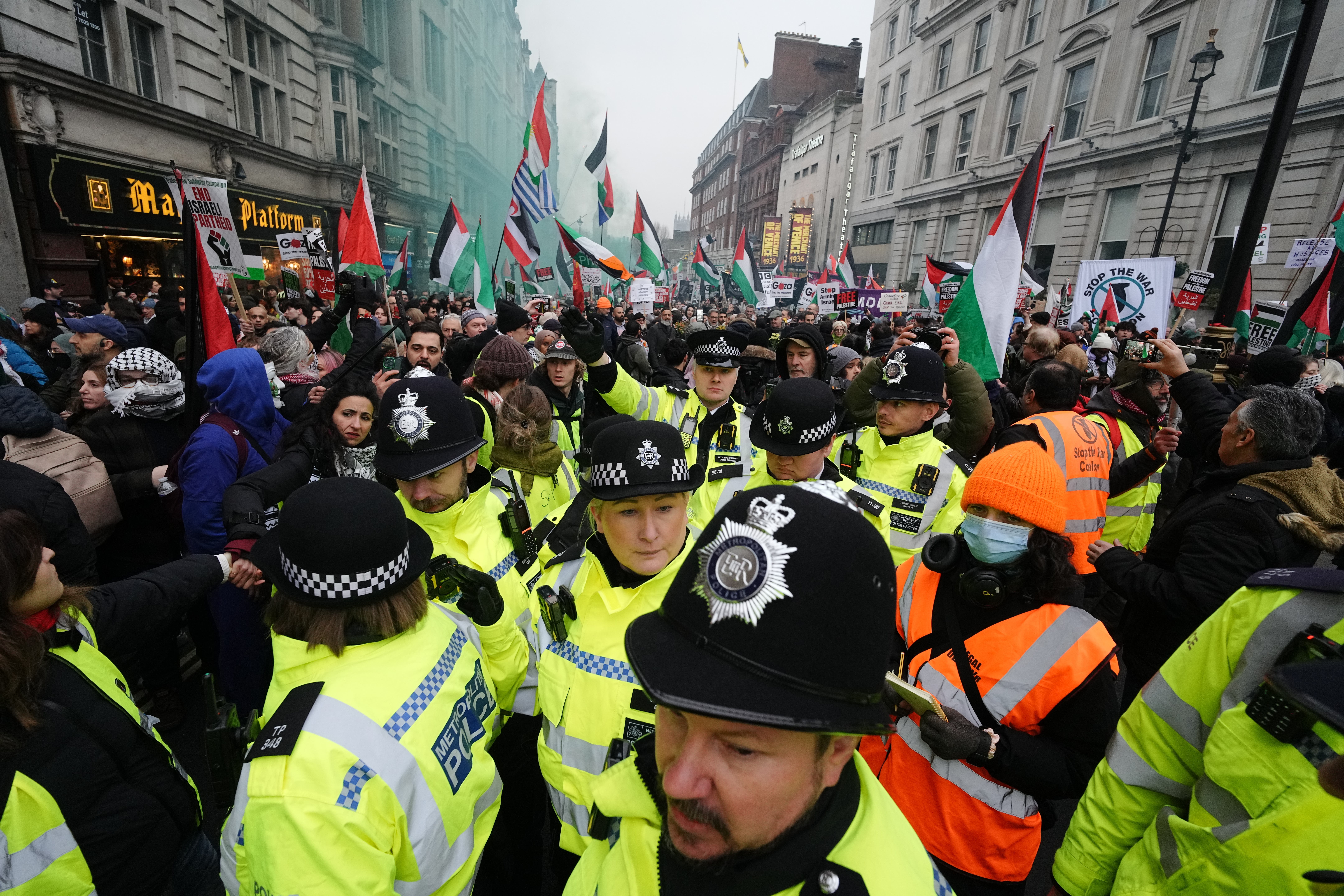 The national march for Palestine took place in central London on January 18 (Jeff Moore/PA)