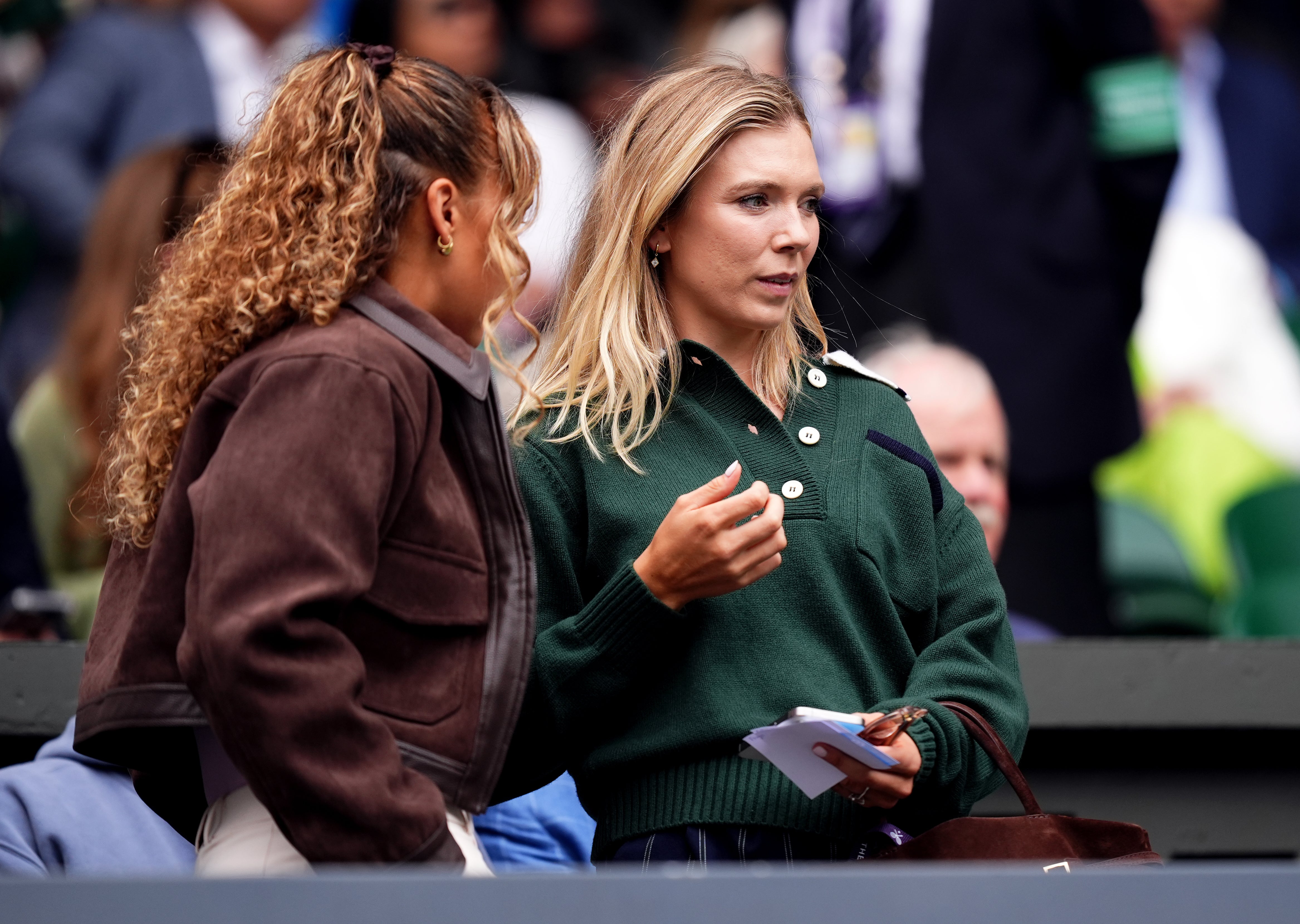 Katie Boulter watches on from the players’ box