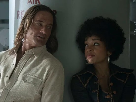 Josh Holloway and Rachel Hilson in 'Duster'