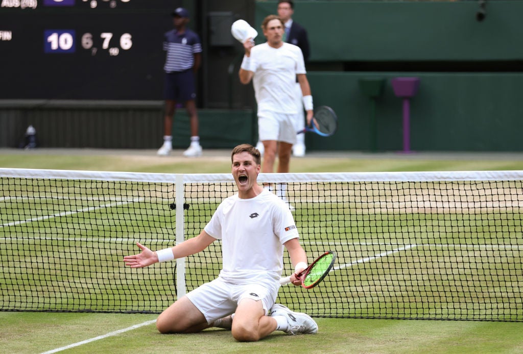 Henry Patten won the doubles competition at Wimbledon in 2024 with partner Harri Heliovaara