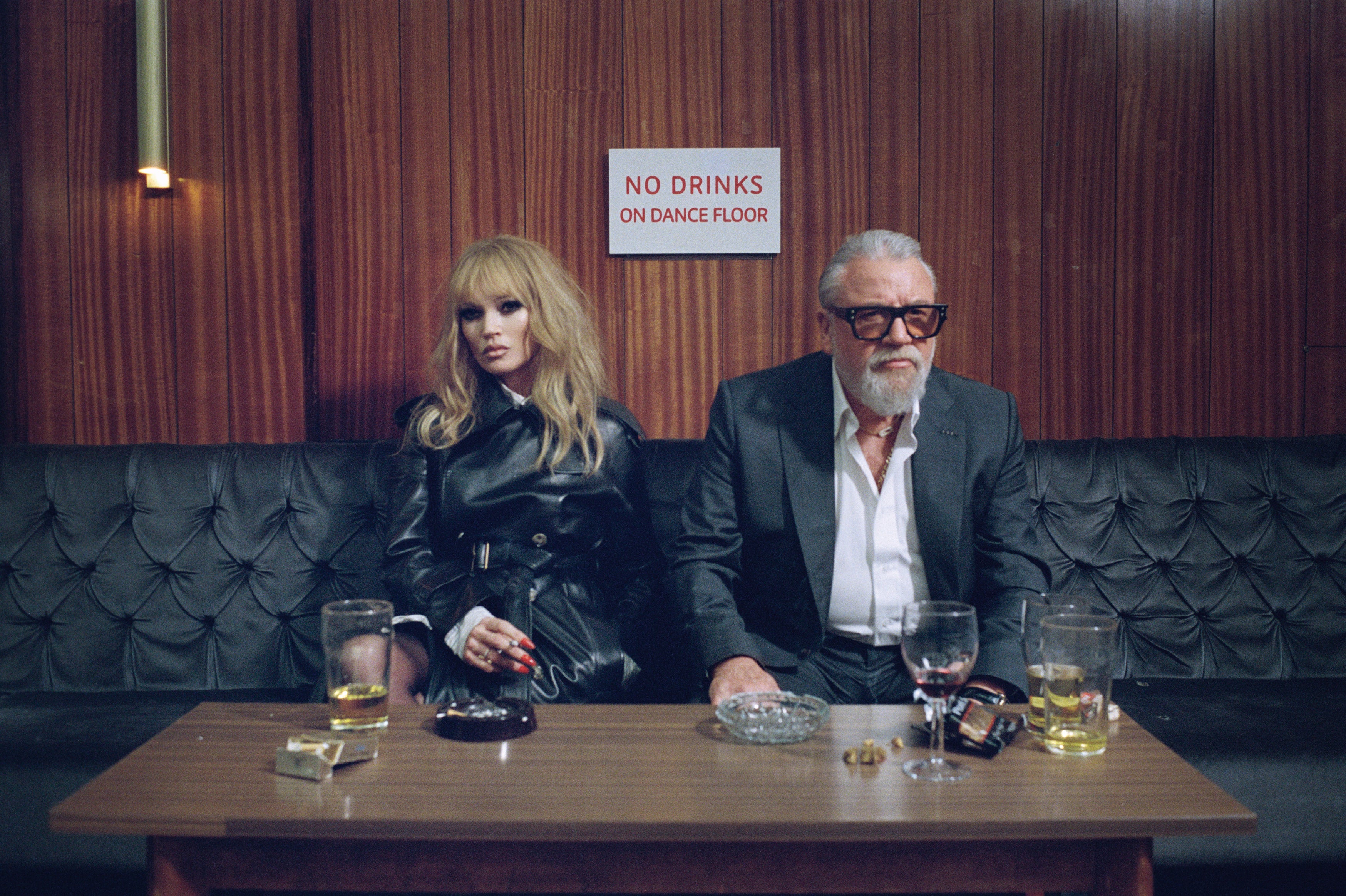 Kate Moss and Ray Winstone at a shoot at the Mildmay working man’s club