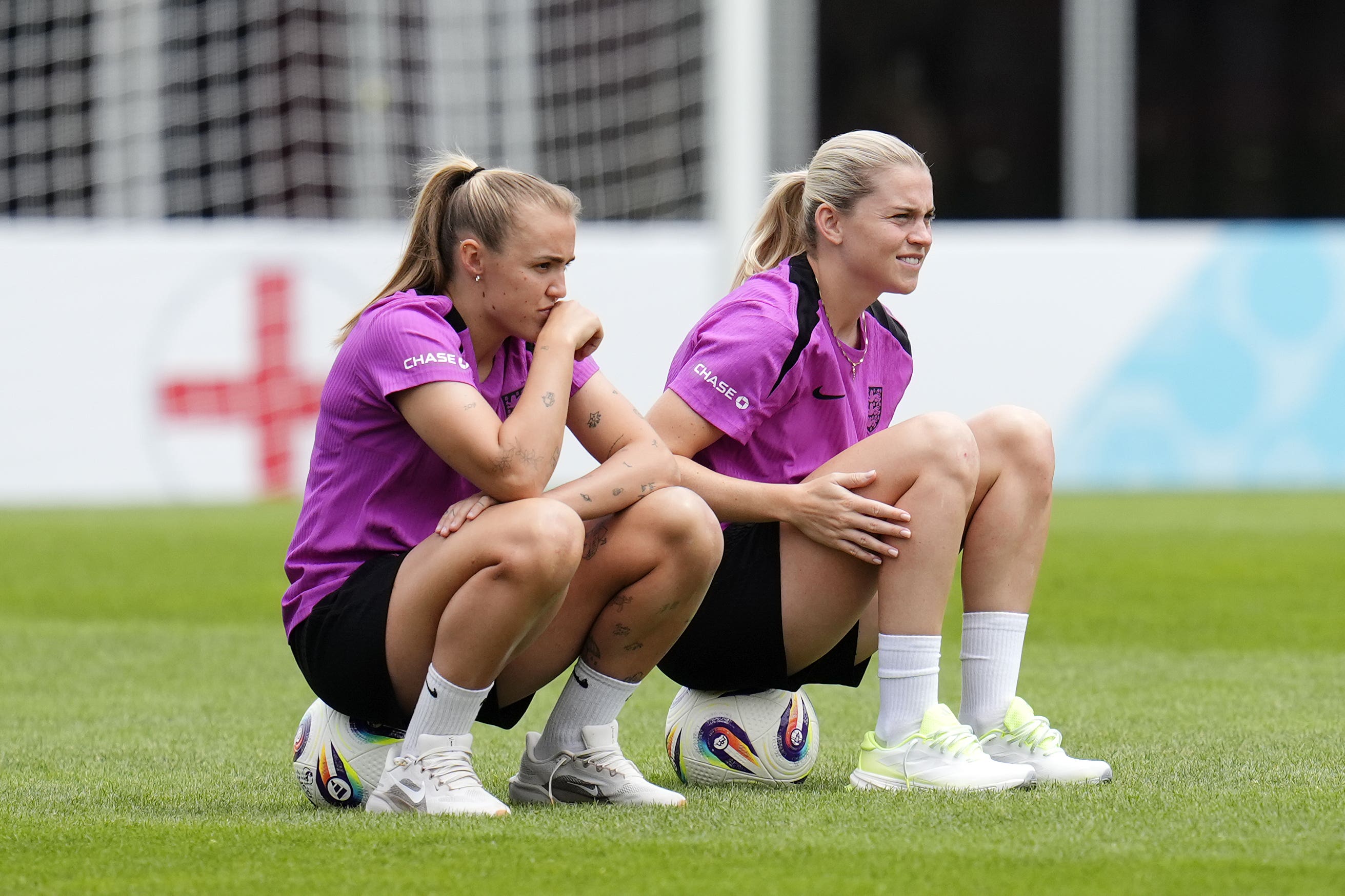 Stanway (left, with Alessia Russo) is “fed up with talking” (Nick Potts/PA)