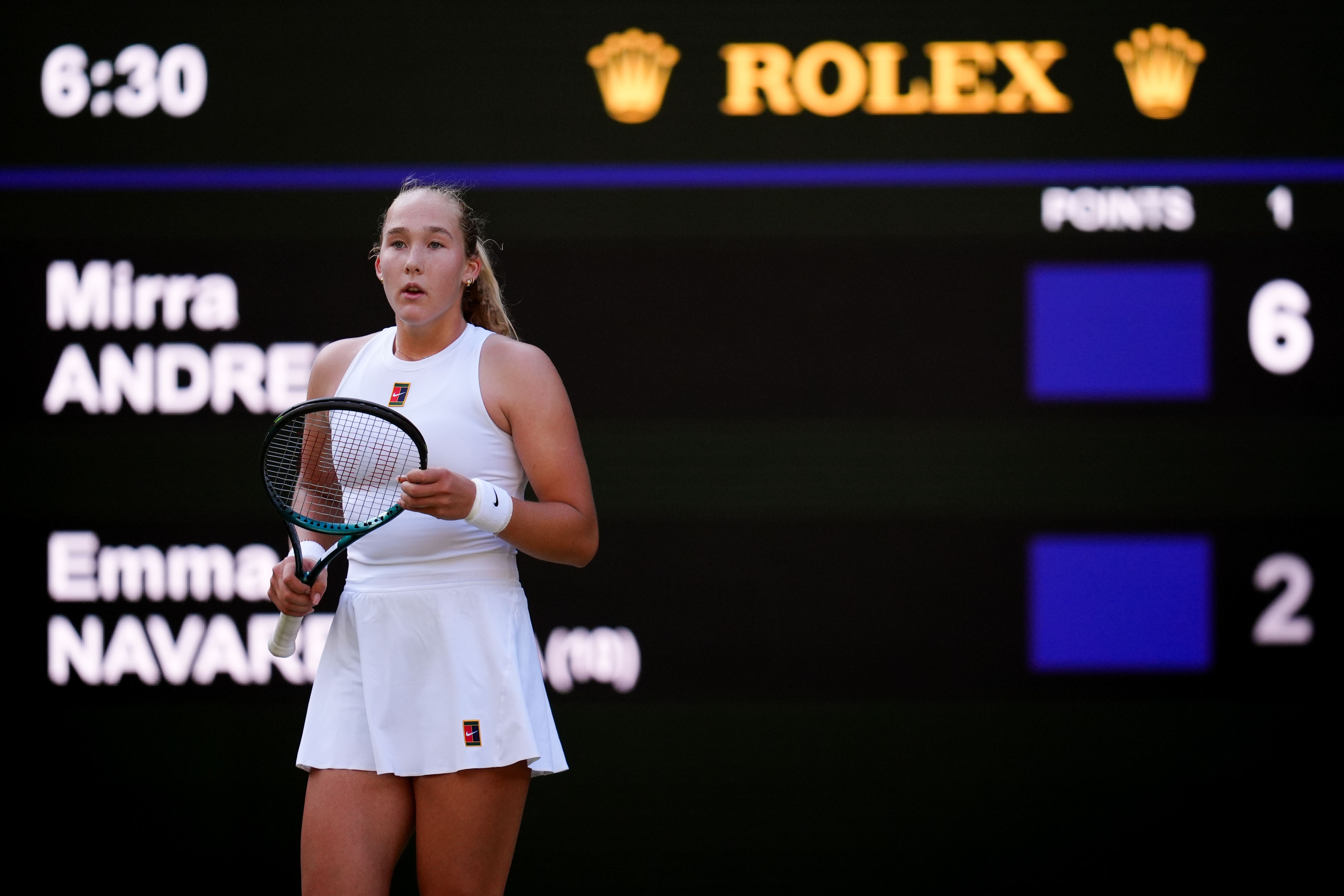 Mirra Andreeva was so focused she did not realise she had won (John Walton/PA)
