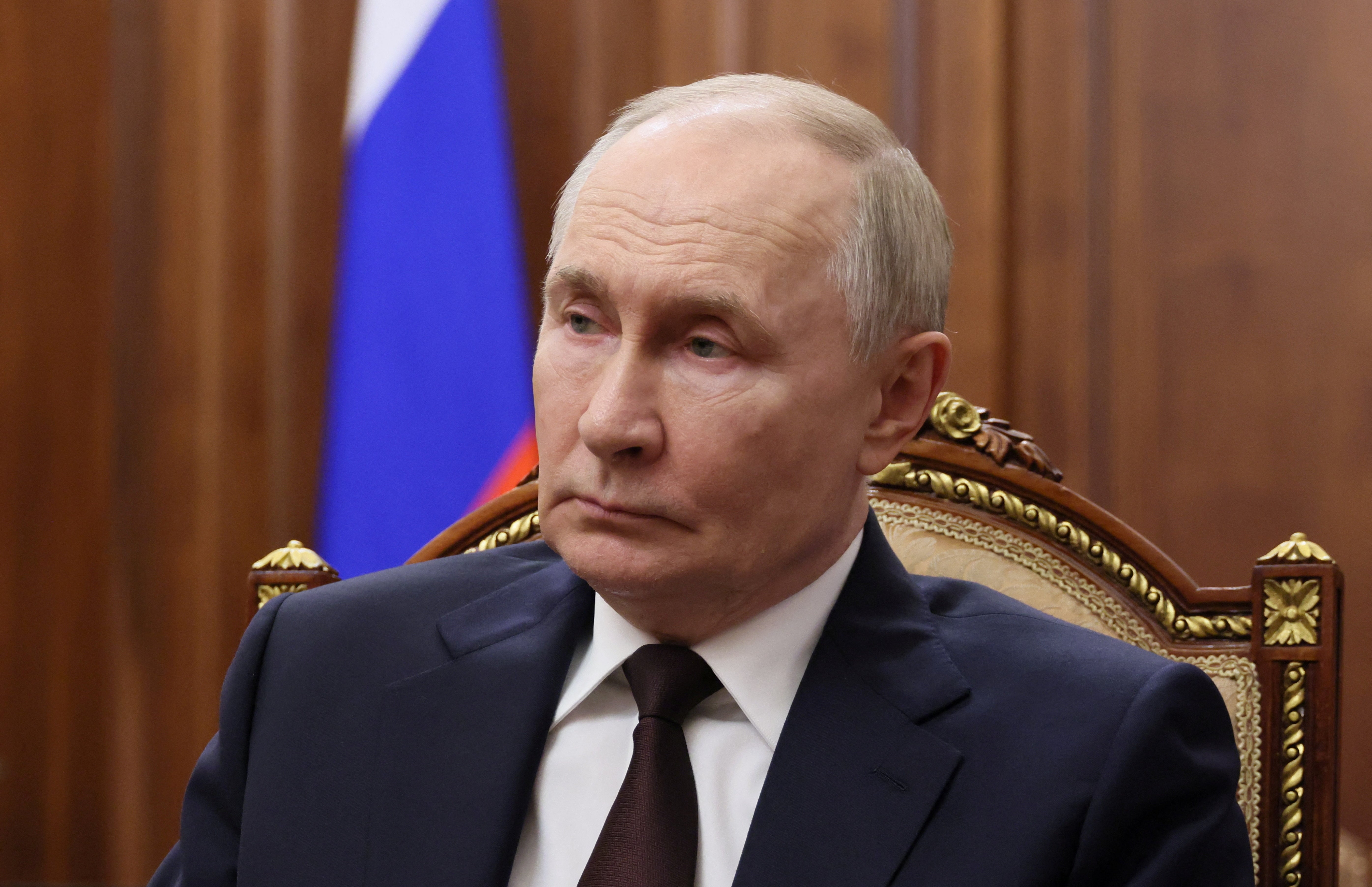 Vladimir Putin, presidente da Rússia, é um grande número de população como uma das prósperas superpotência
