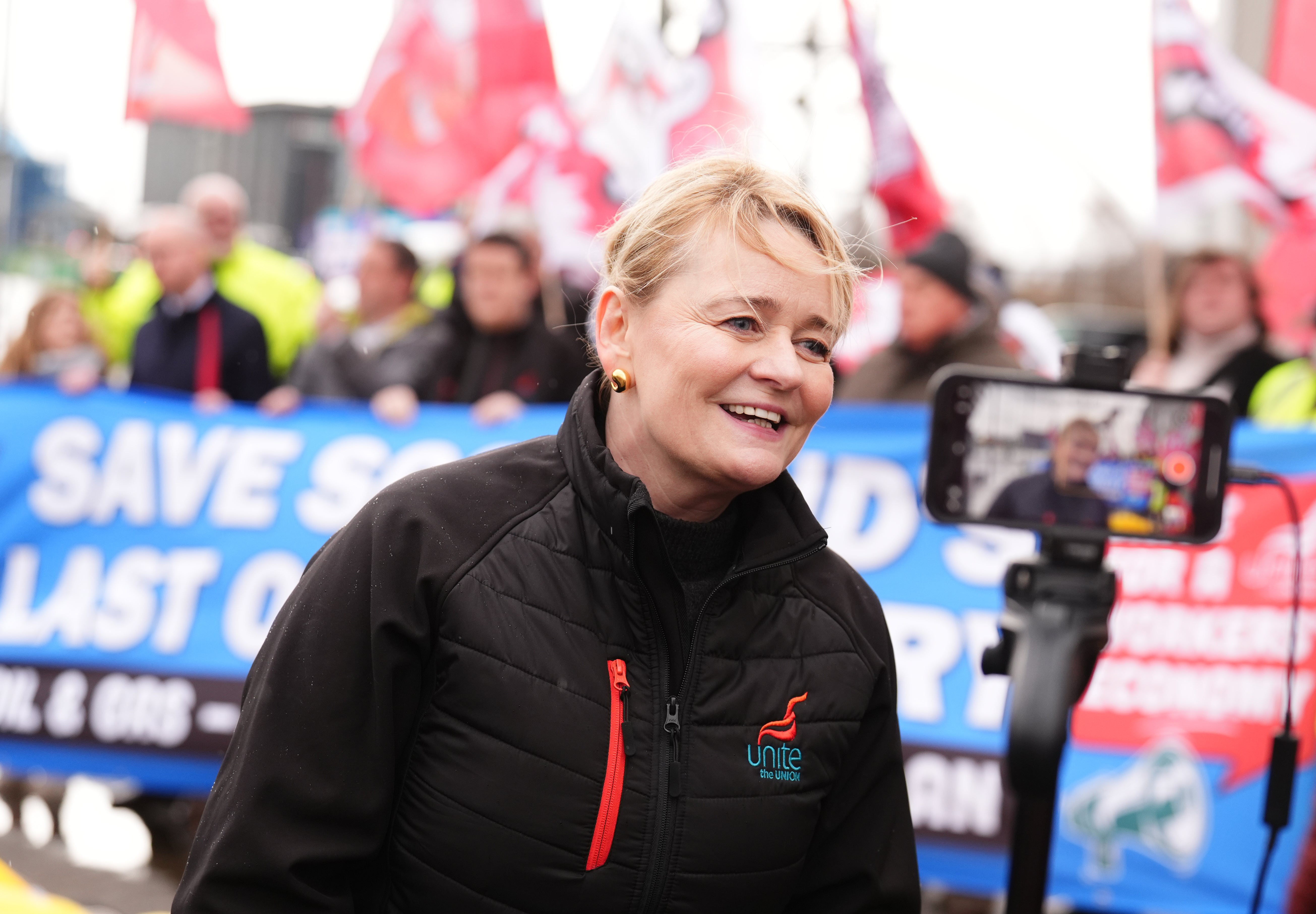 Unite general secretary Sharon Graham has suspended Rayner from the union (Andrew Miligan/PA)