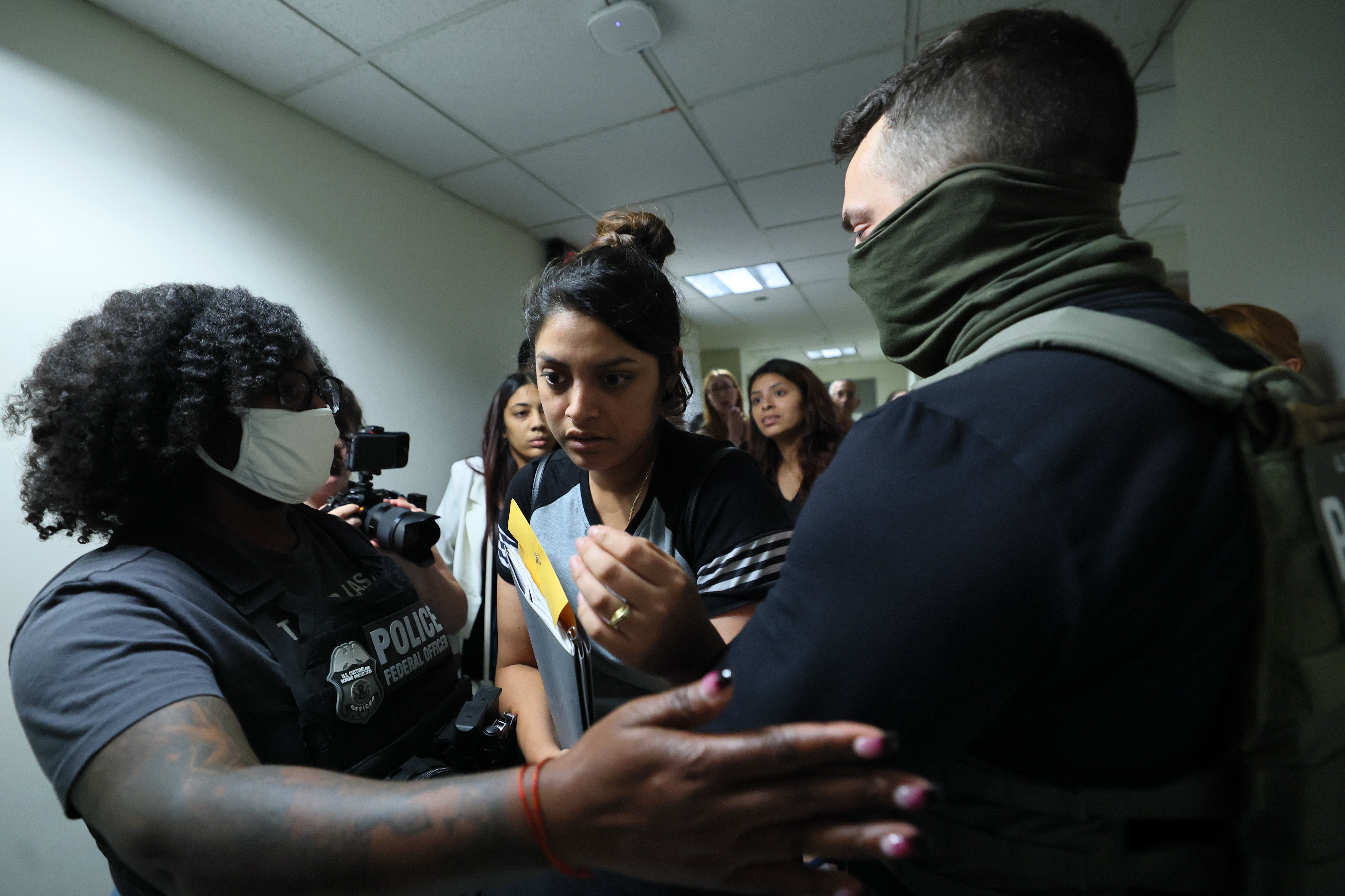 Democrats have argued that the use of masks is ‘shielding federal agents from basic accountability’