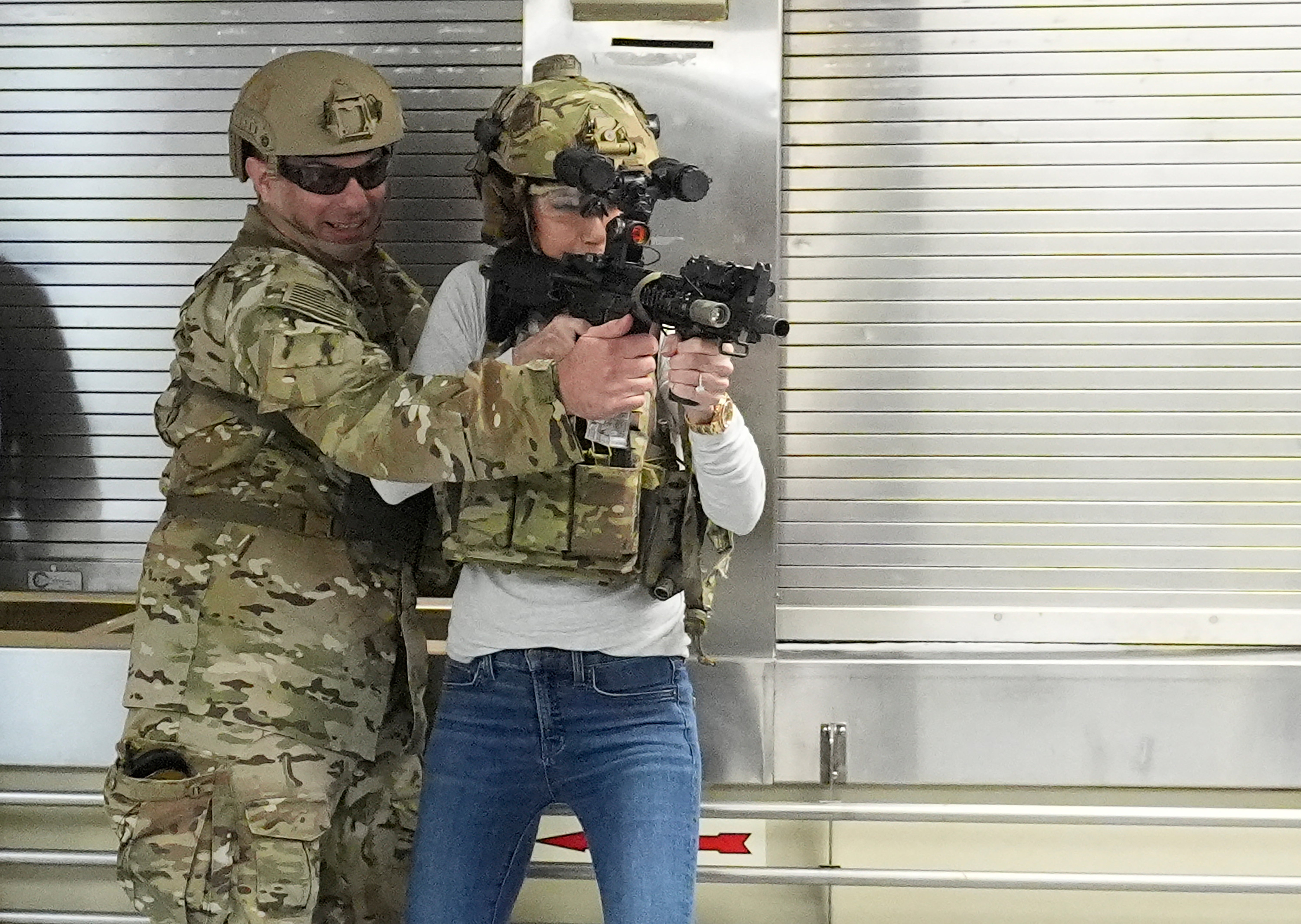 Noem has warned camouflage and other outfits as she visits with law enforcement groups are participates in Homeland Security raids.