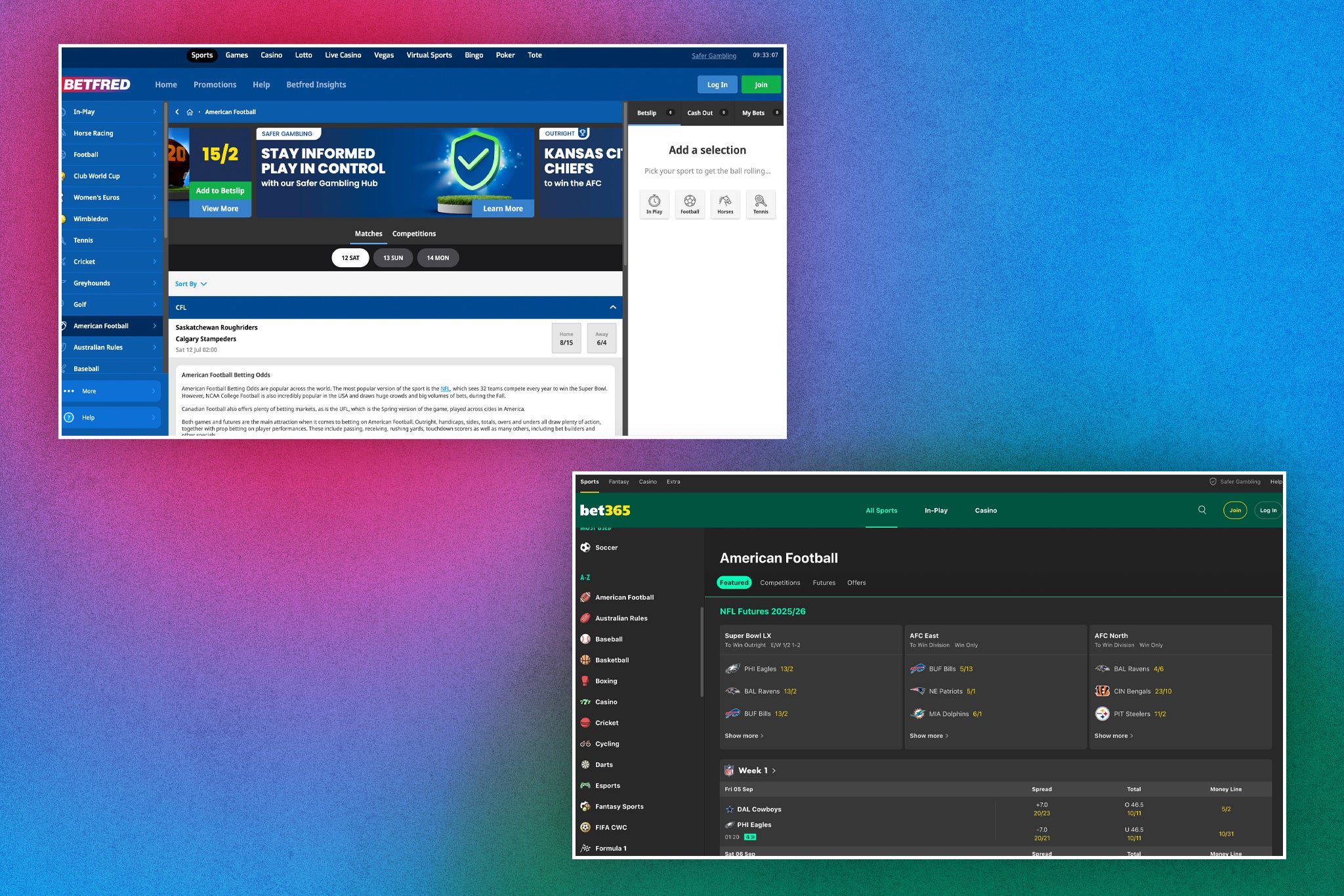 <p>We’ve tested the best NFL betting sites on the UK market</p>