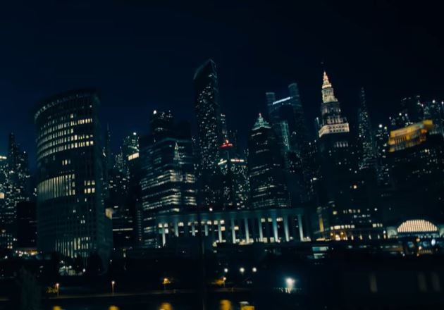 Way to glow: Terminal Tower can be seen here on the right in this still from the Superman trailer