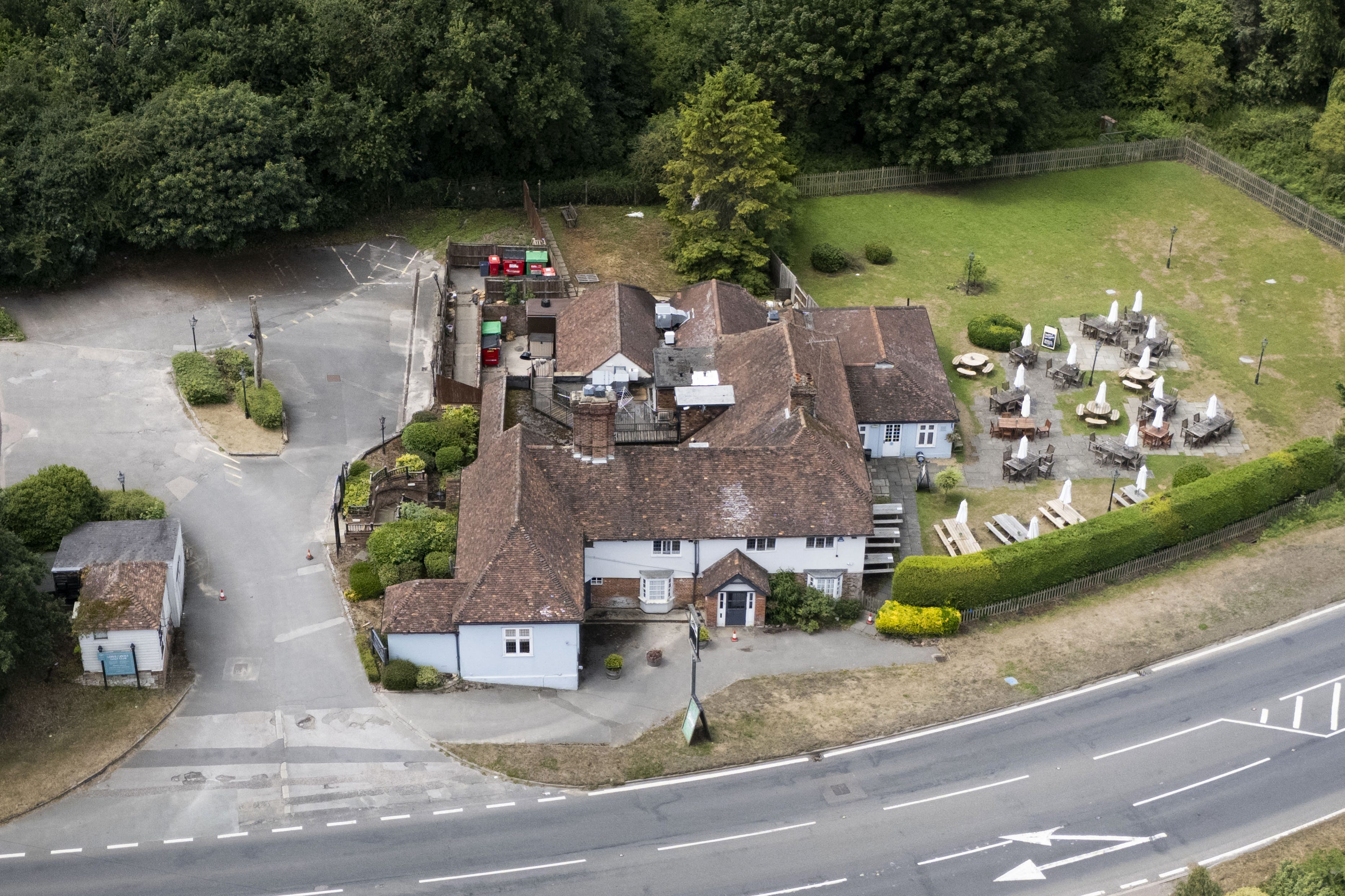 The shooting happened at around 9pm close to The Park Gate Inn (Gareth Fuller/PA)