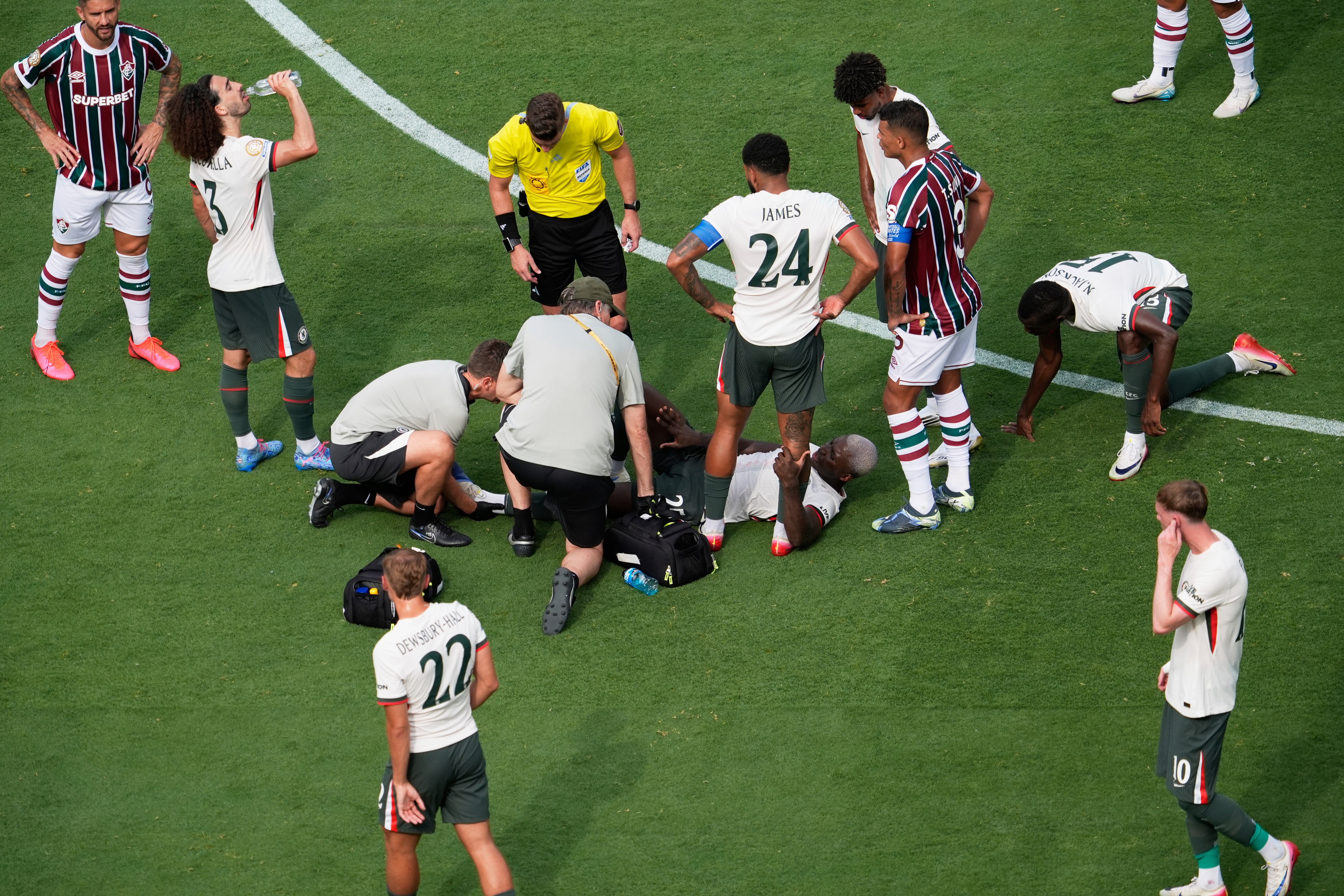 Moises Caicedo’s injury is a concern for Chelsea (Pamela Smith/AP)