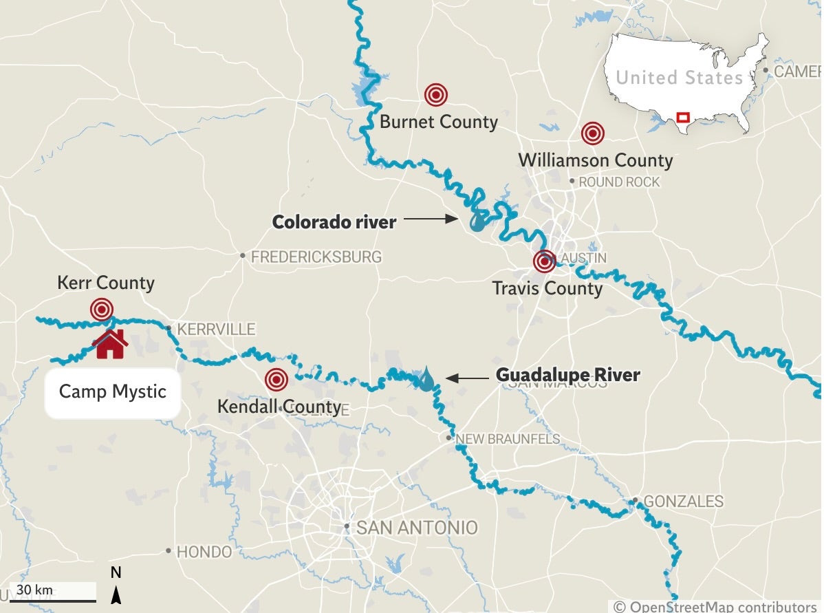 Texas floods mapped: Here are the affected areas as death toll rises