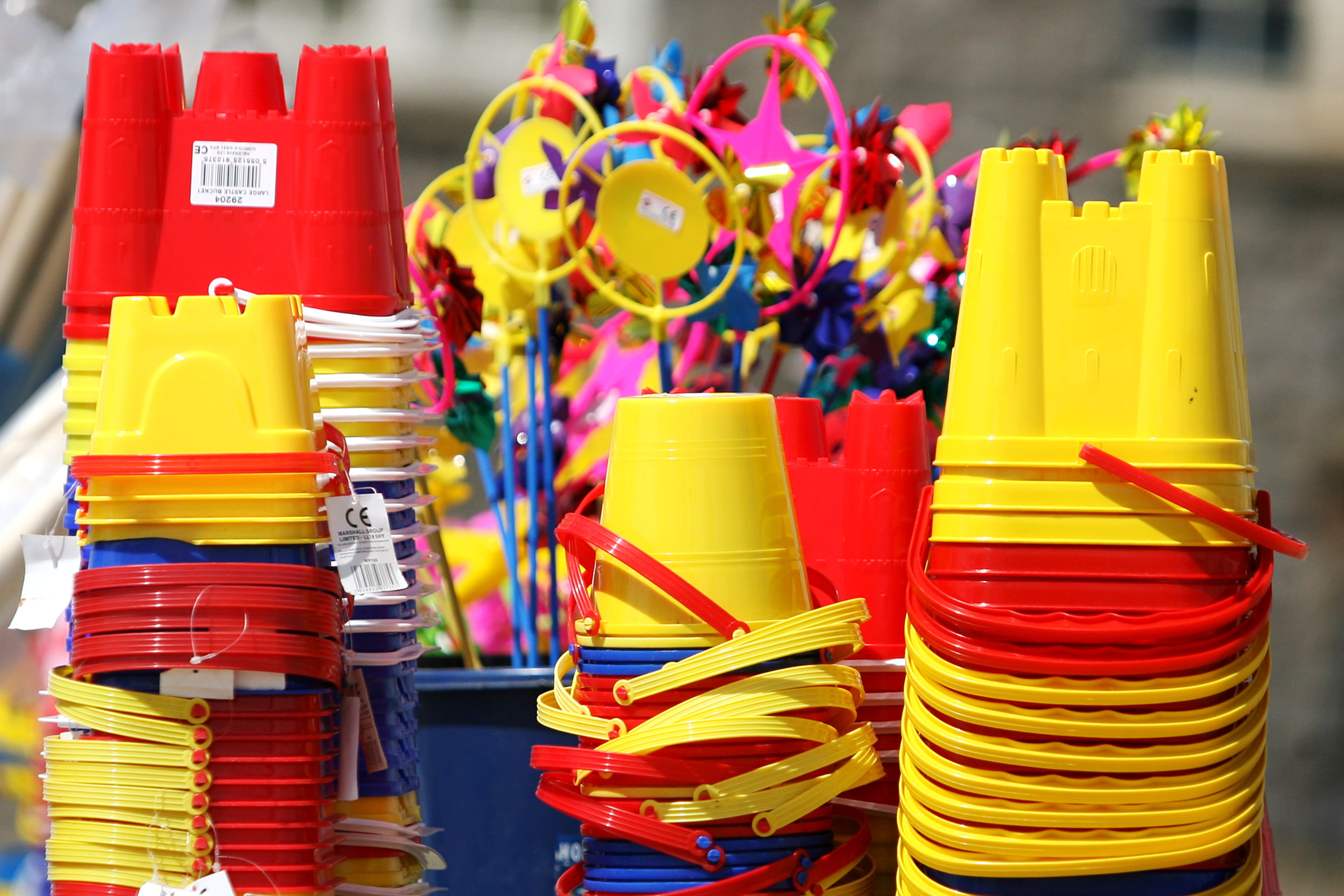 Beach items on sale (Anthony Devlin/PA)