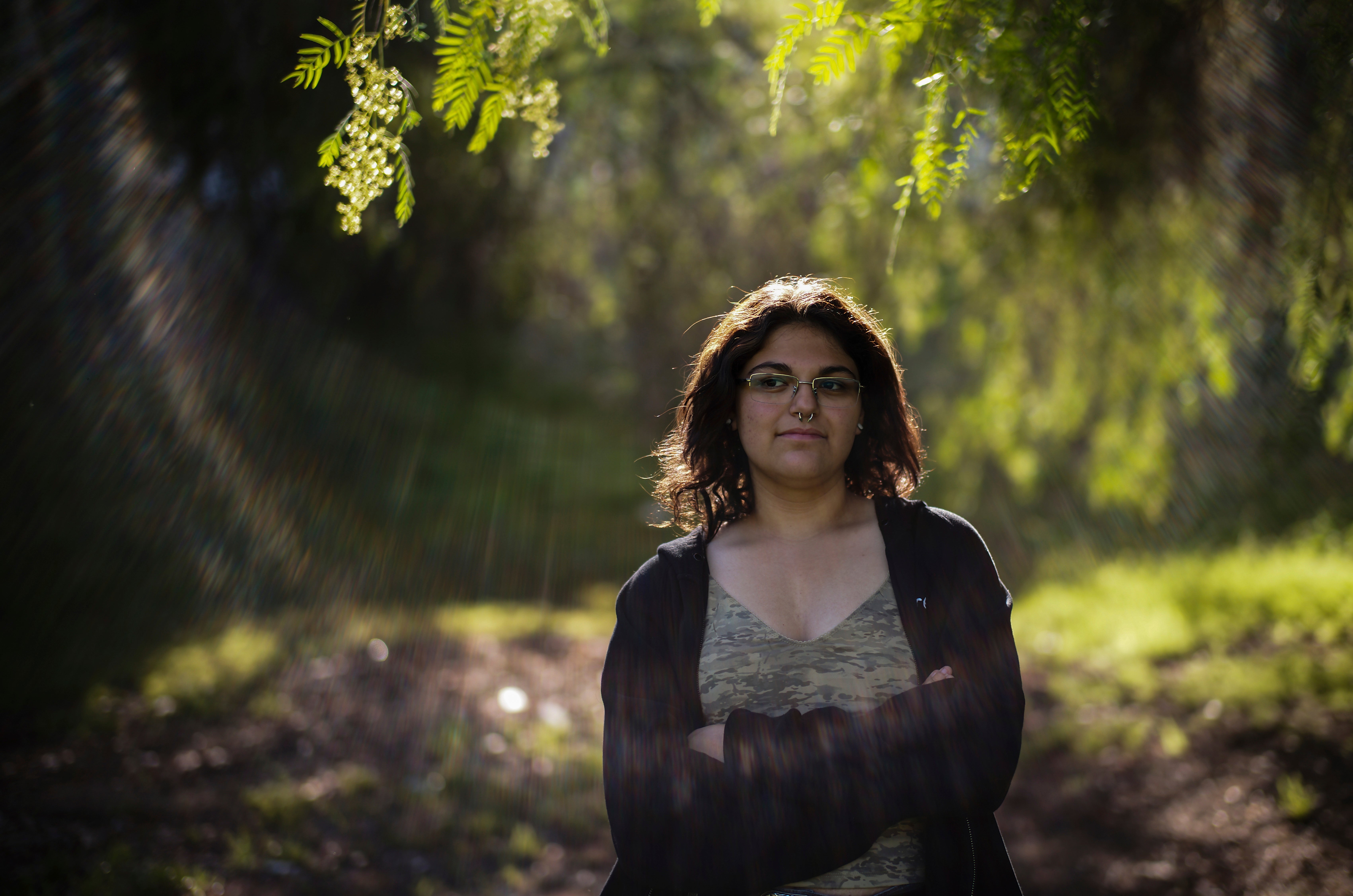 Sage Sol Pitchenik stands for a photo in Santa Clarita, Calif., Monday, July 7, 2025. (AP Photo/Jae C. Hong)