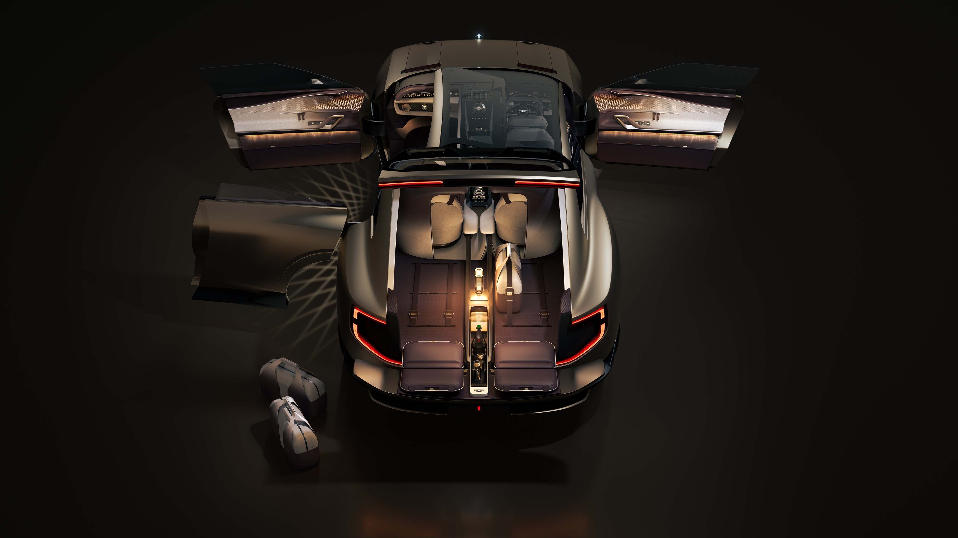 Bentley's EXP 15 has a seat in the boot that can be used at the poshest of festivals