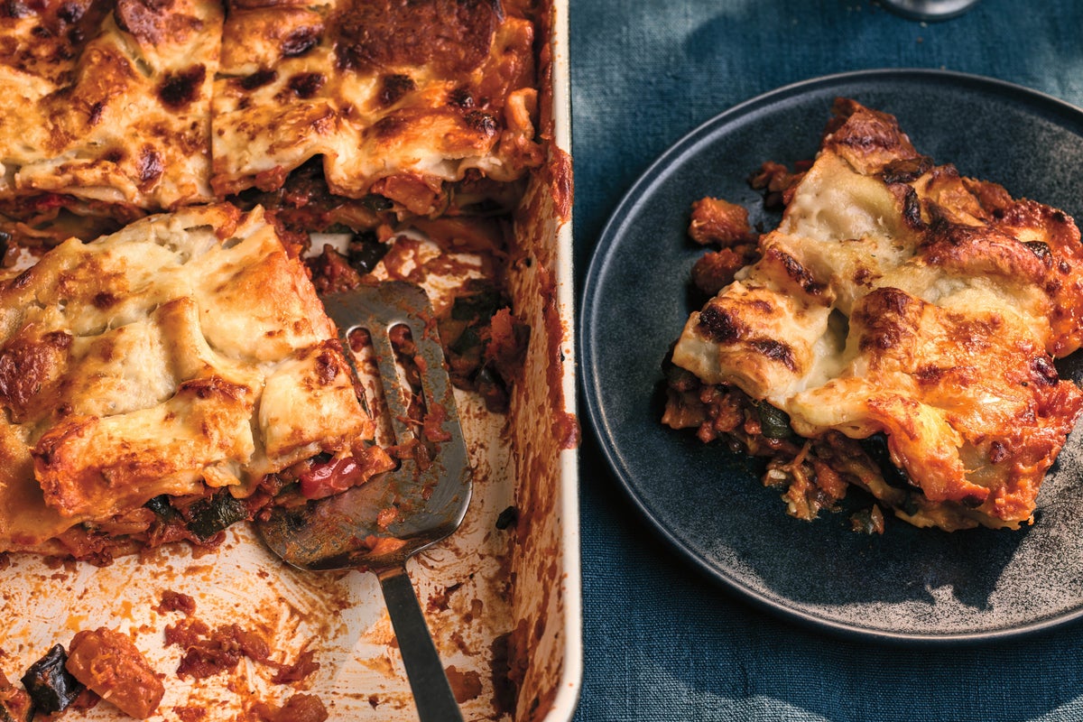 This halloumi lasagne is the ultimate vegetarian comfort food