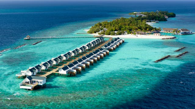 <p>The resort boasts 153 over-water and beach villas </p>