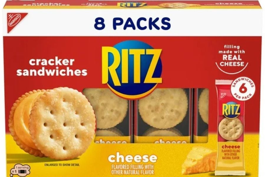 The recall affects 8, 20, and 40‑pack cartons of RITZ peanut butter cracker sandwiches, including the 20‑pack variety pack.