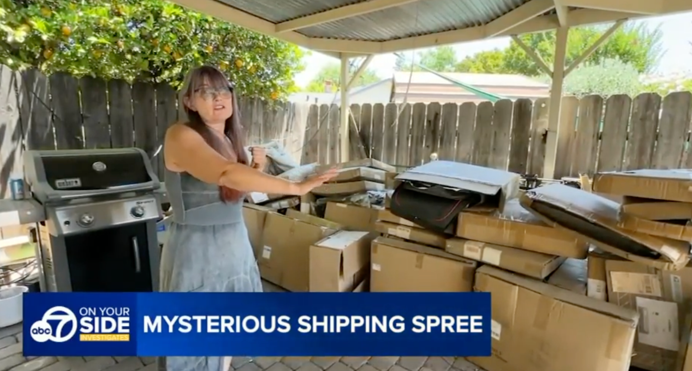 A San Jose woman says she was bombarded with Amazon packages for about a year after a Chinese seller listed her address as the return location