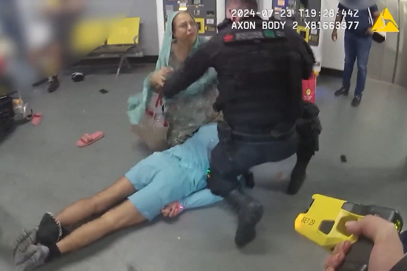 Pc Zachary Marsden was attempting to arrest Mohammed Fahir Amaaz at a car park paystation at Manchester Airport in July last year