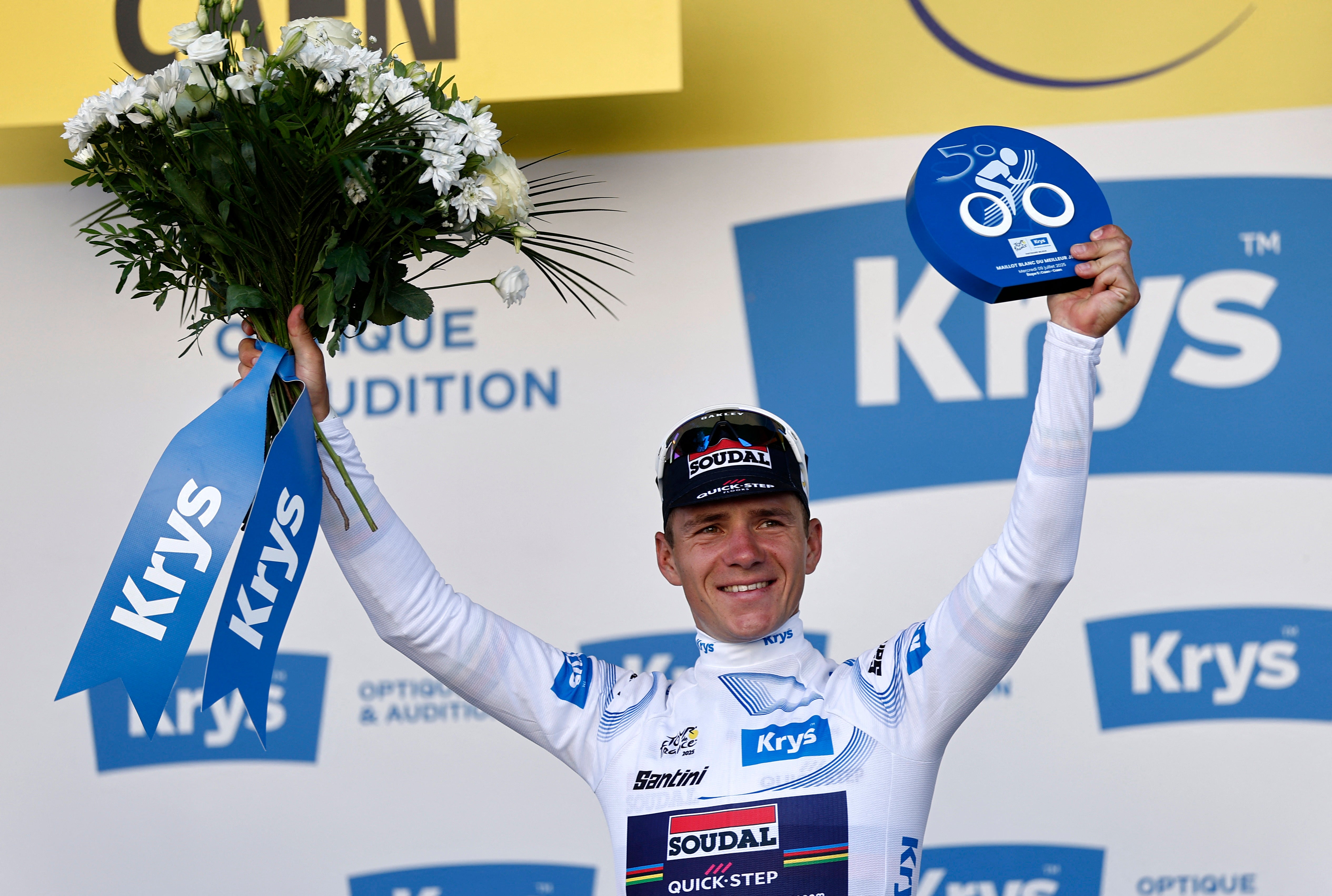Evenepoel now leads the best young rider standings and sits second overall
