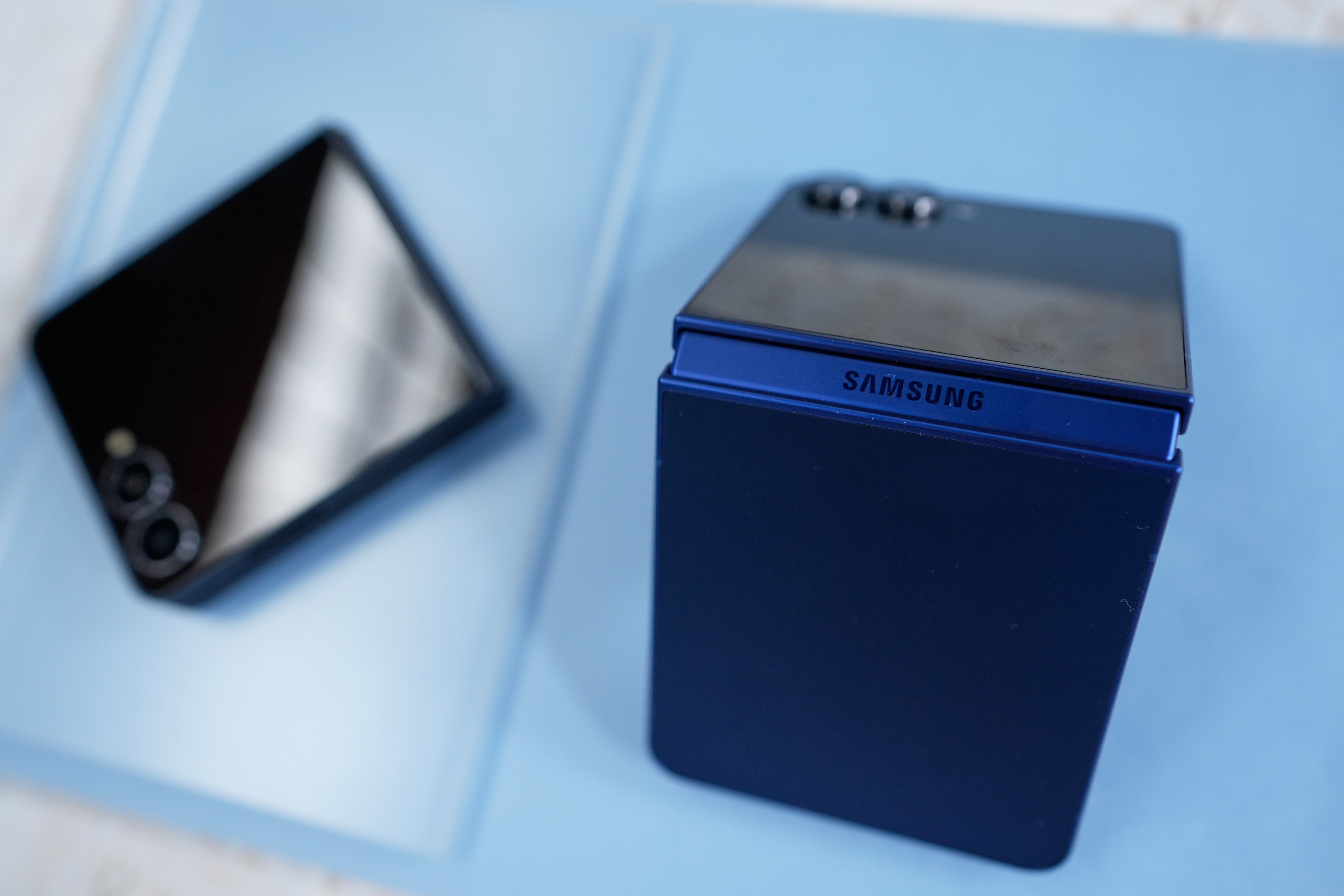 The new Galaxy Z Flip 7 is displayed during a Samsung preview event in New York, Monday, 7 July, 2025