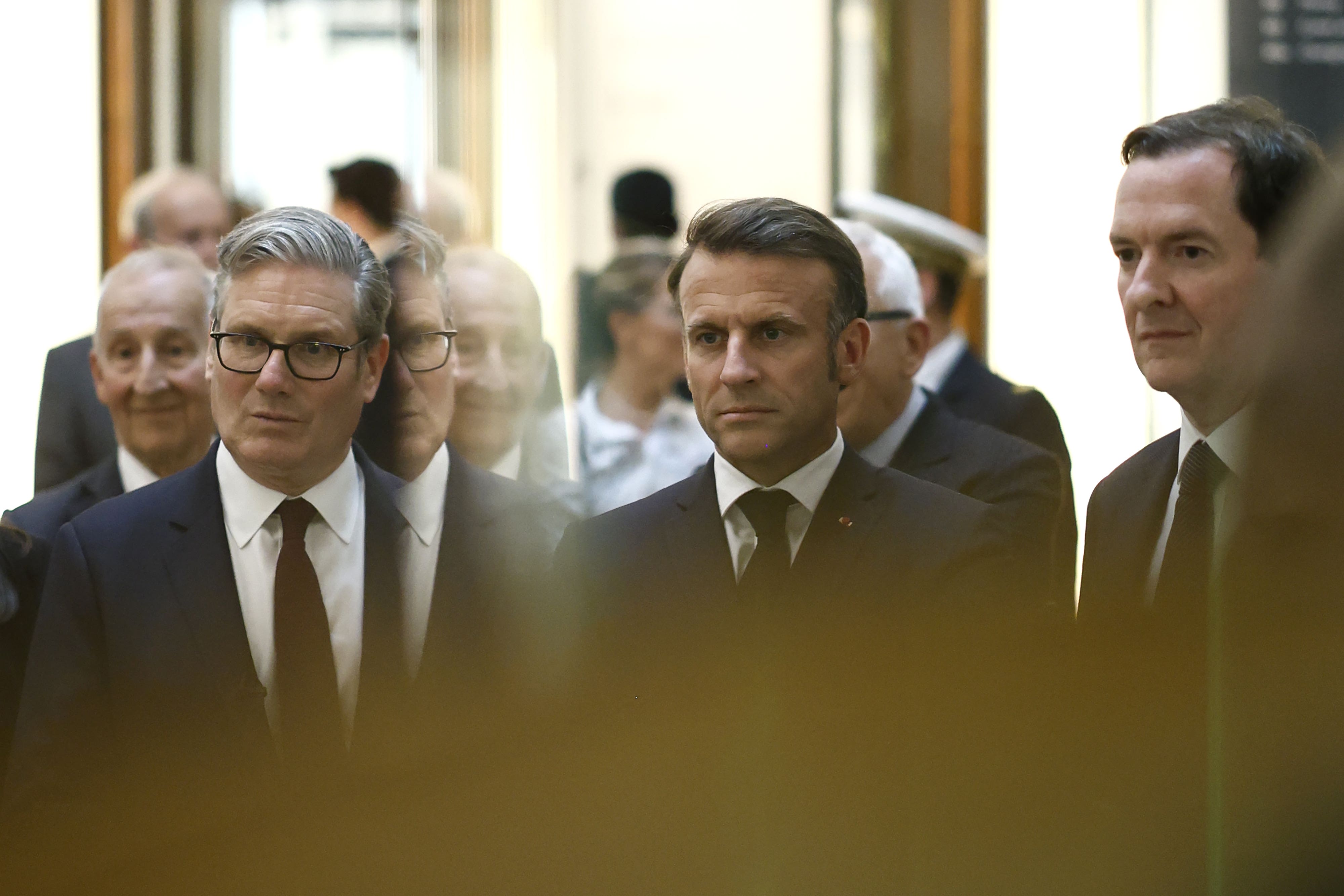 Sir Keir Starmer and Emmanuel Macron (Benjamin Cremel/PA)