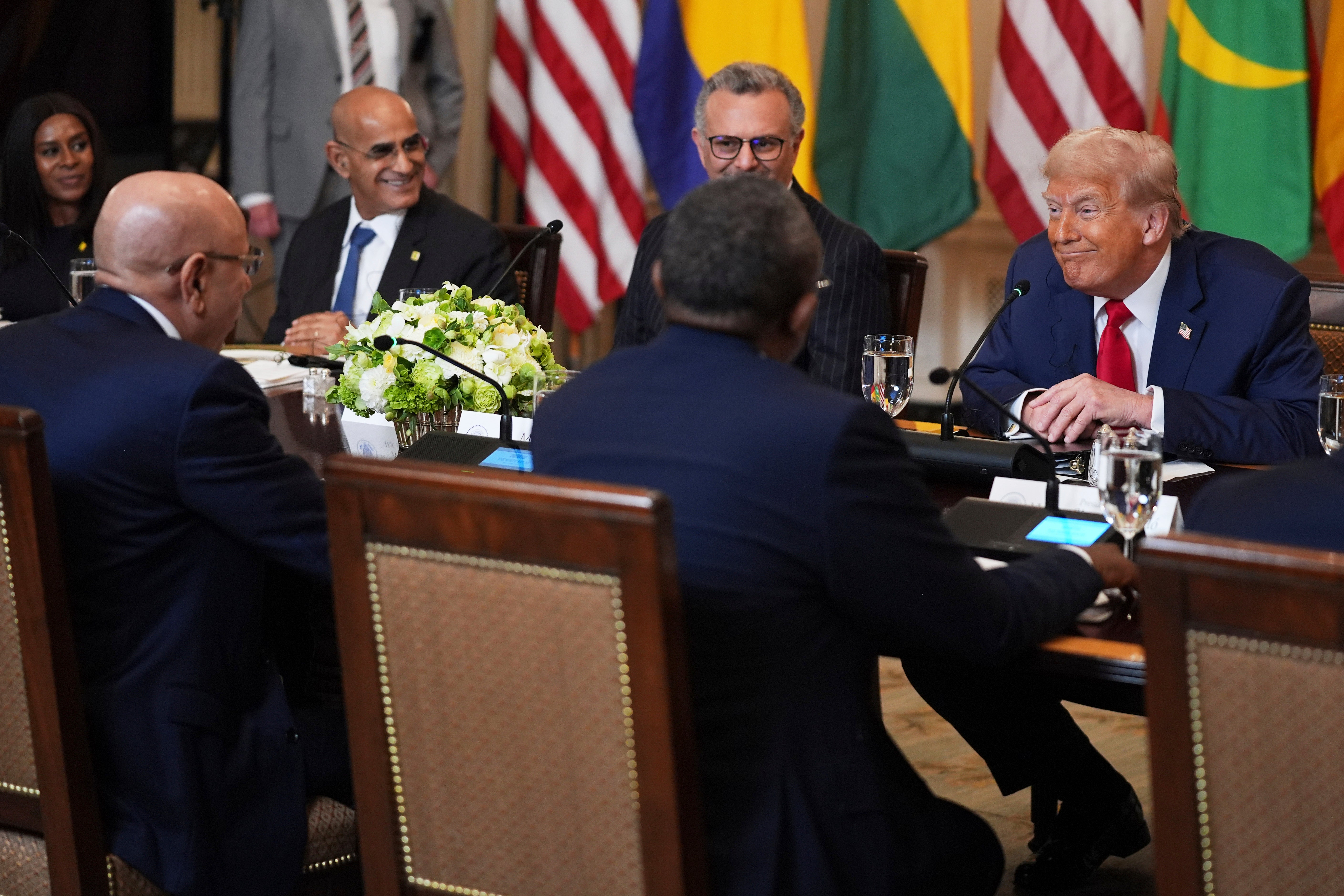 Trump spoke with a number of African leaders at the White House